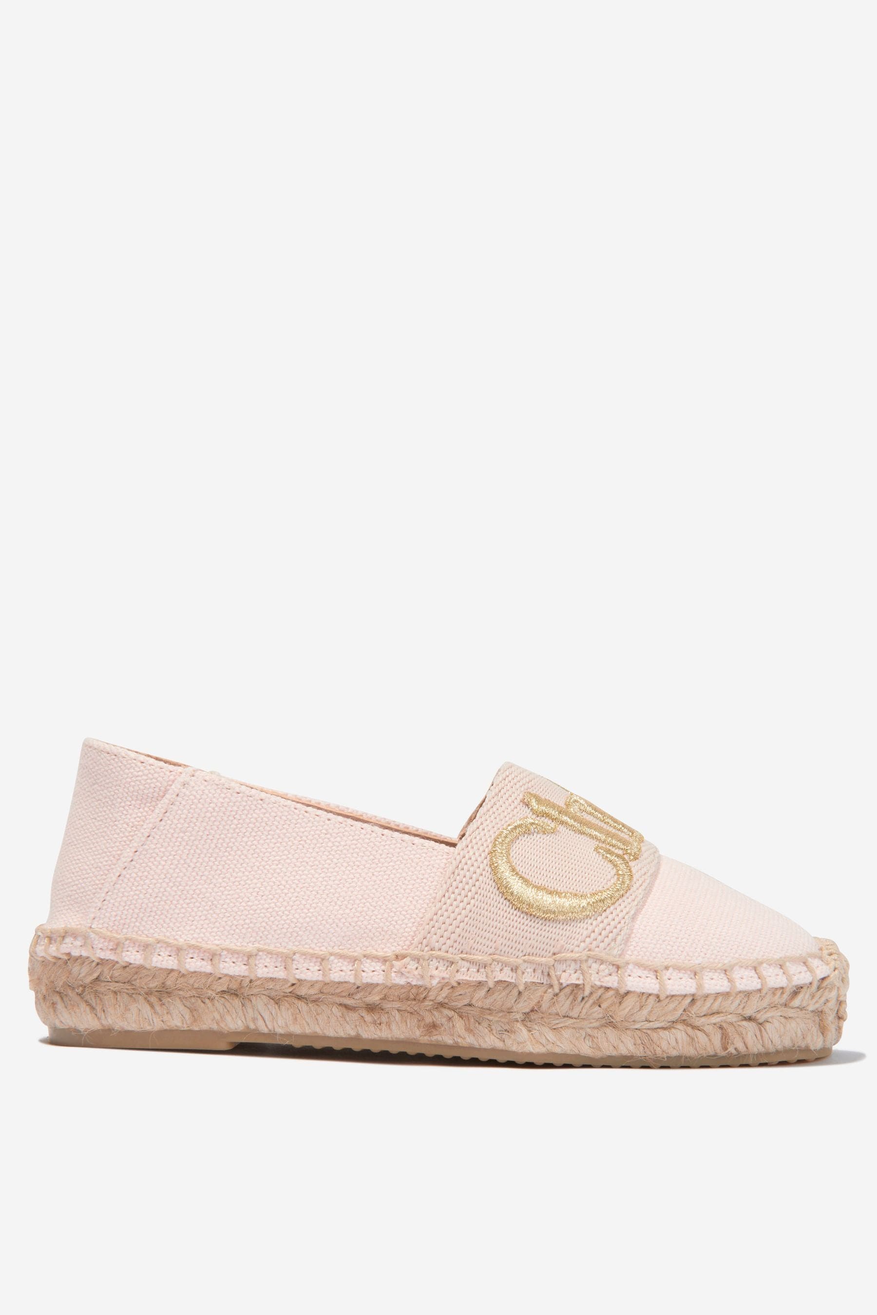 Chloé Girls Cotton Canvas Espadrilles