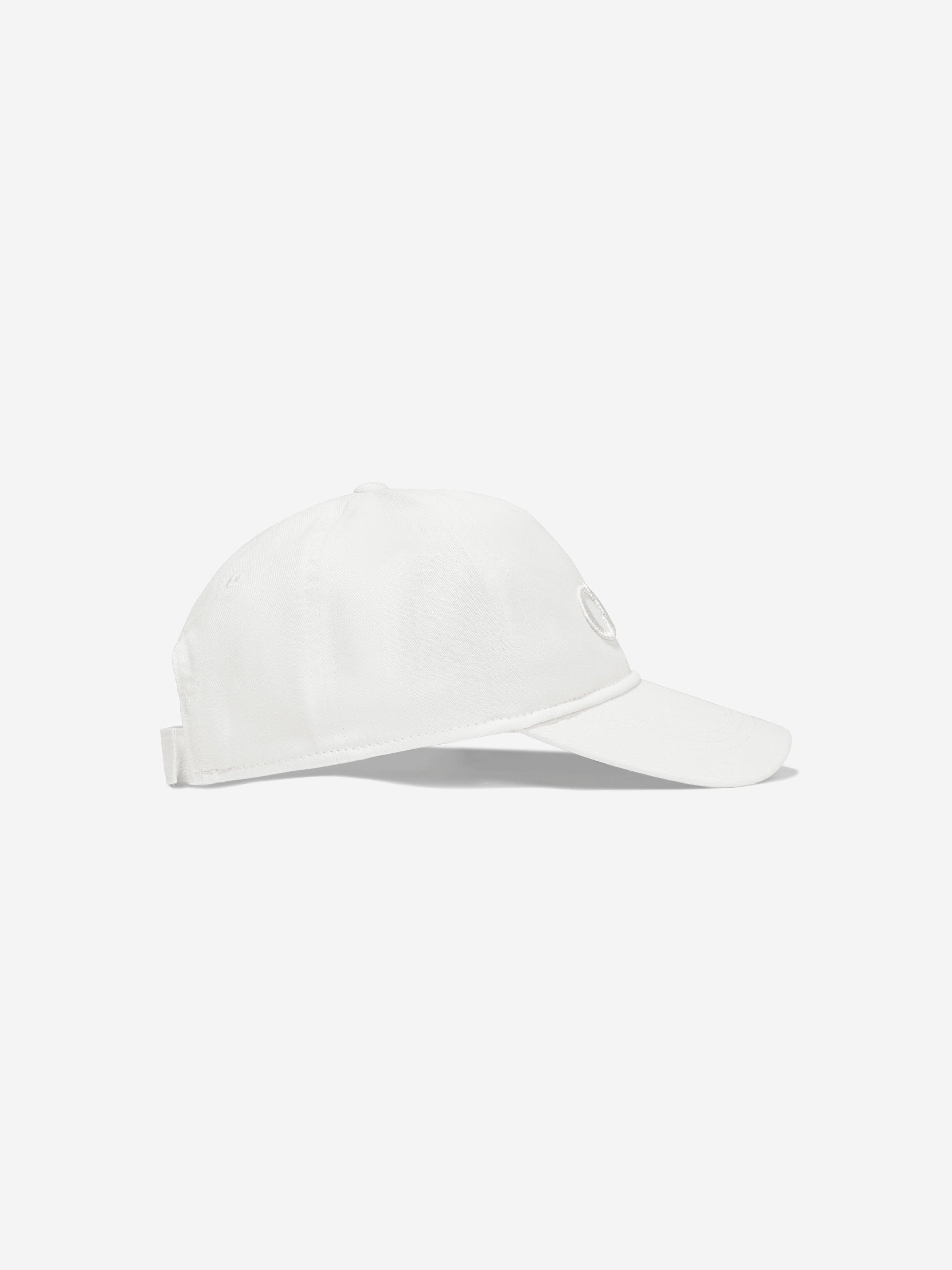 Chloé Girls Embroidered Logo Cap in Ivory