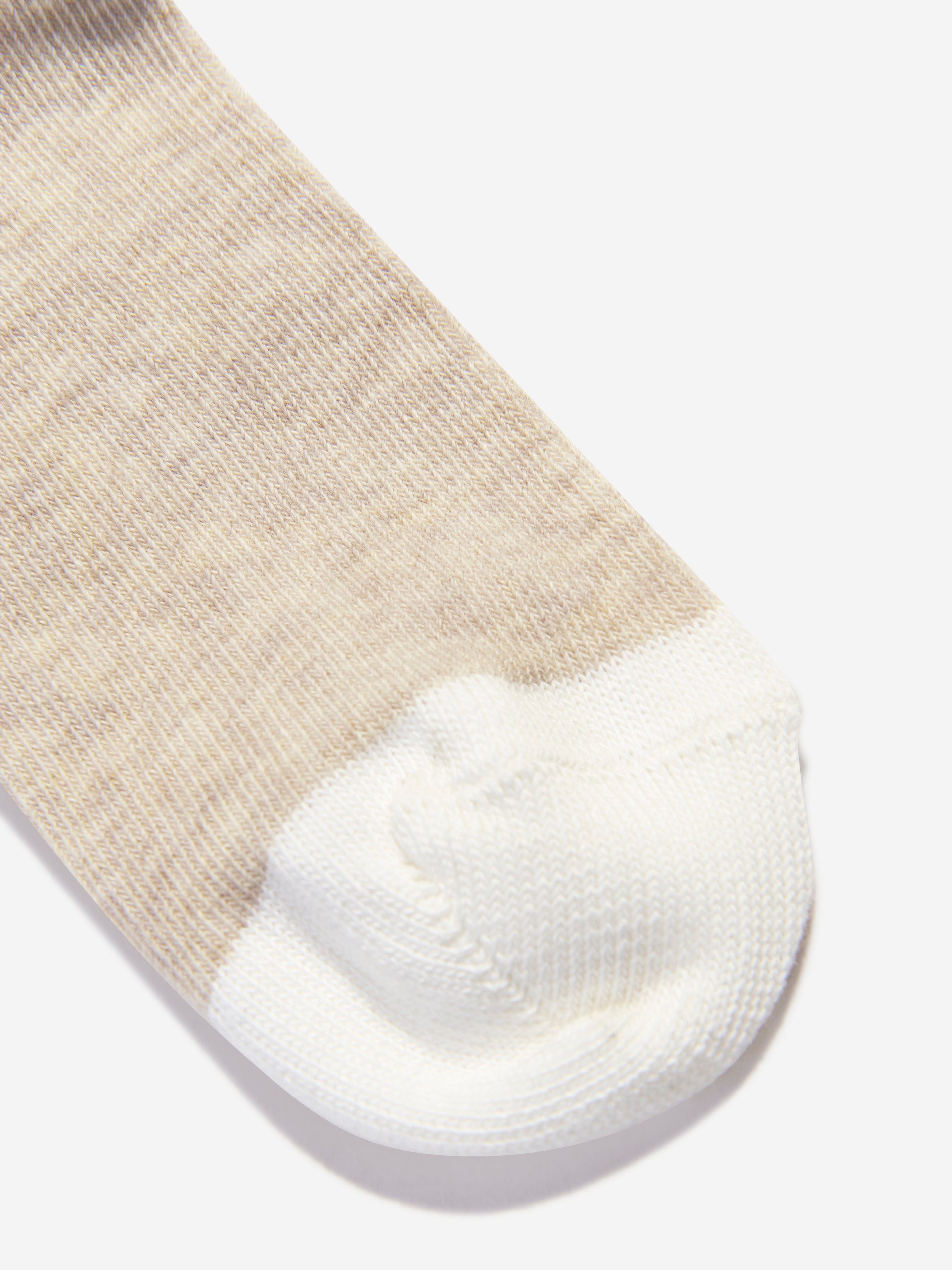 Chloé Girls Jacquard Logo Socks in Beige