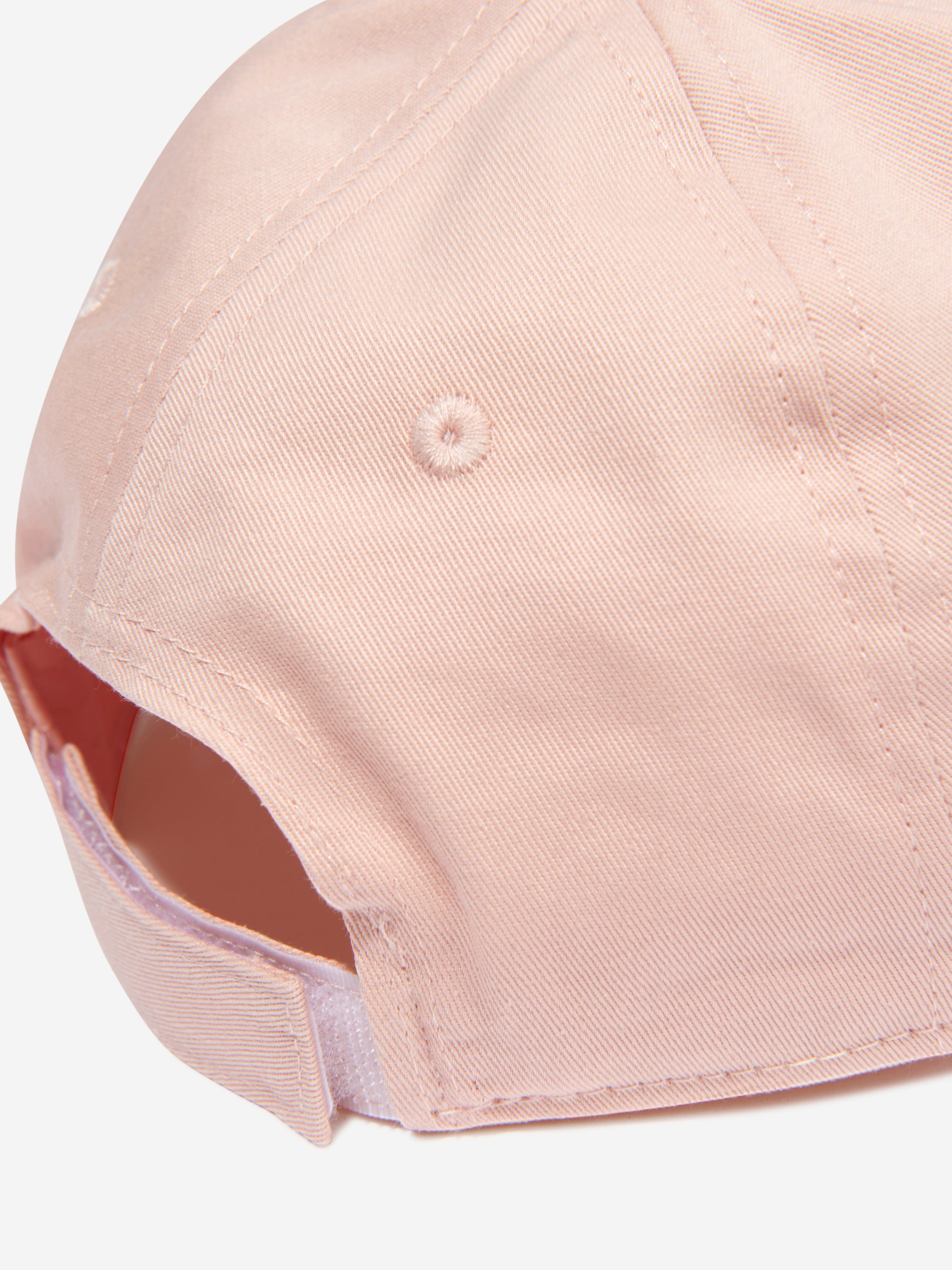 Chloé Girls Embroidered Logo Cap in Pink