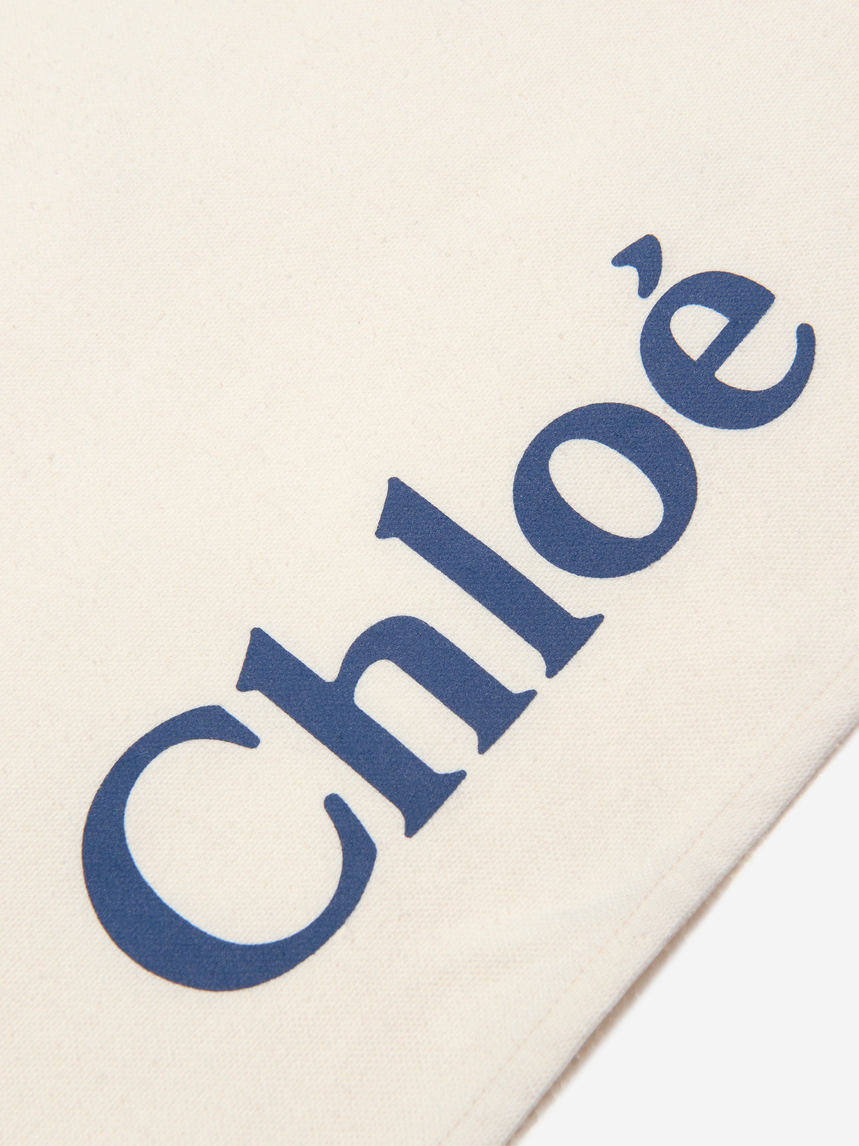 Chloé Girls Striped Beach Towel in Ivory