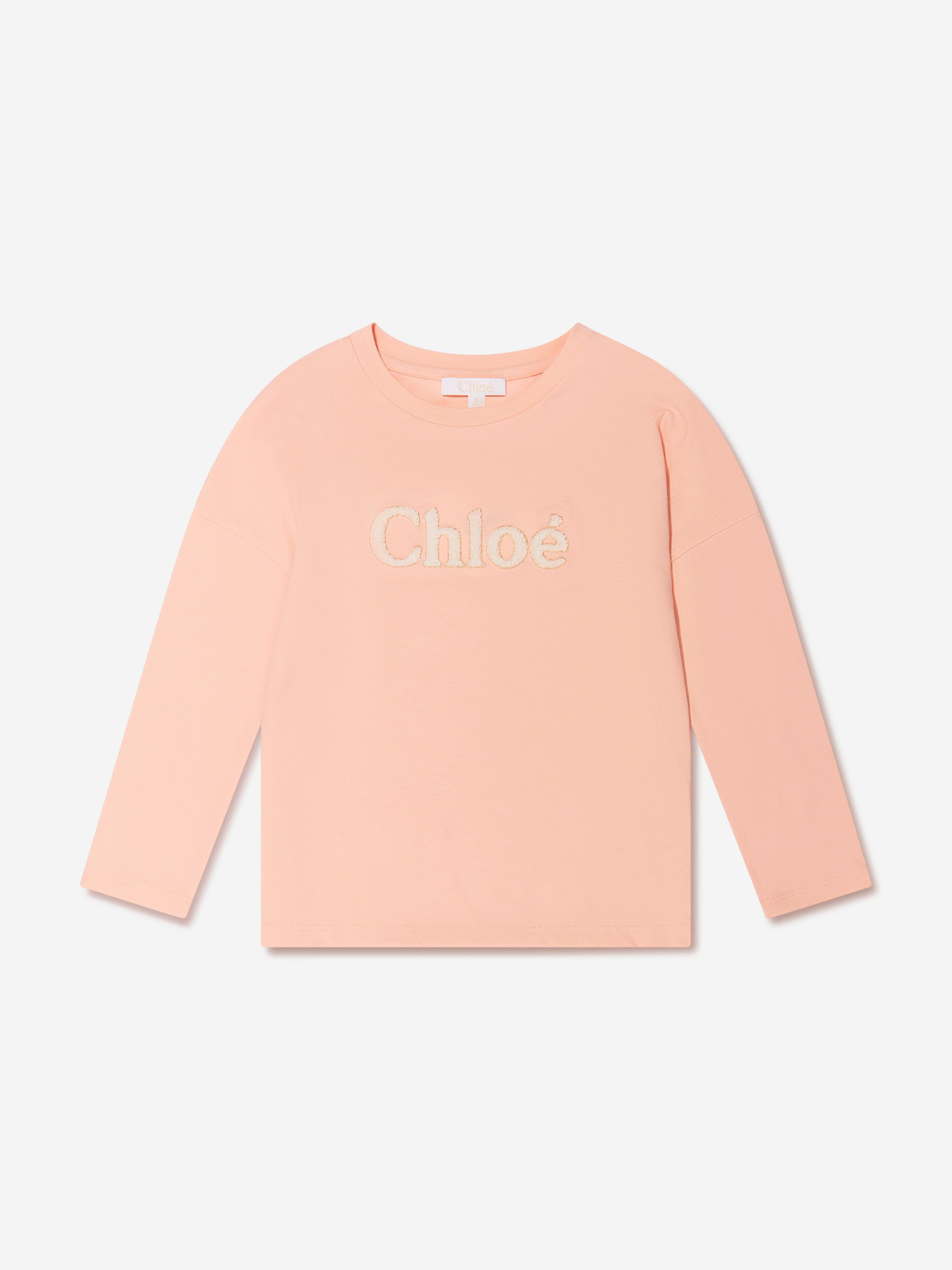 Chloé Girls Long Sleeve Logo T-Shirt