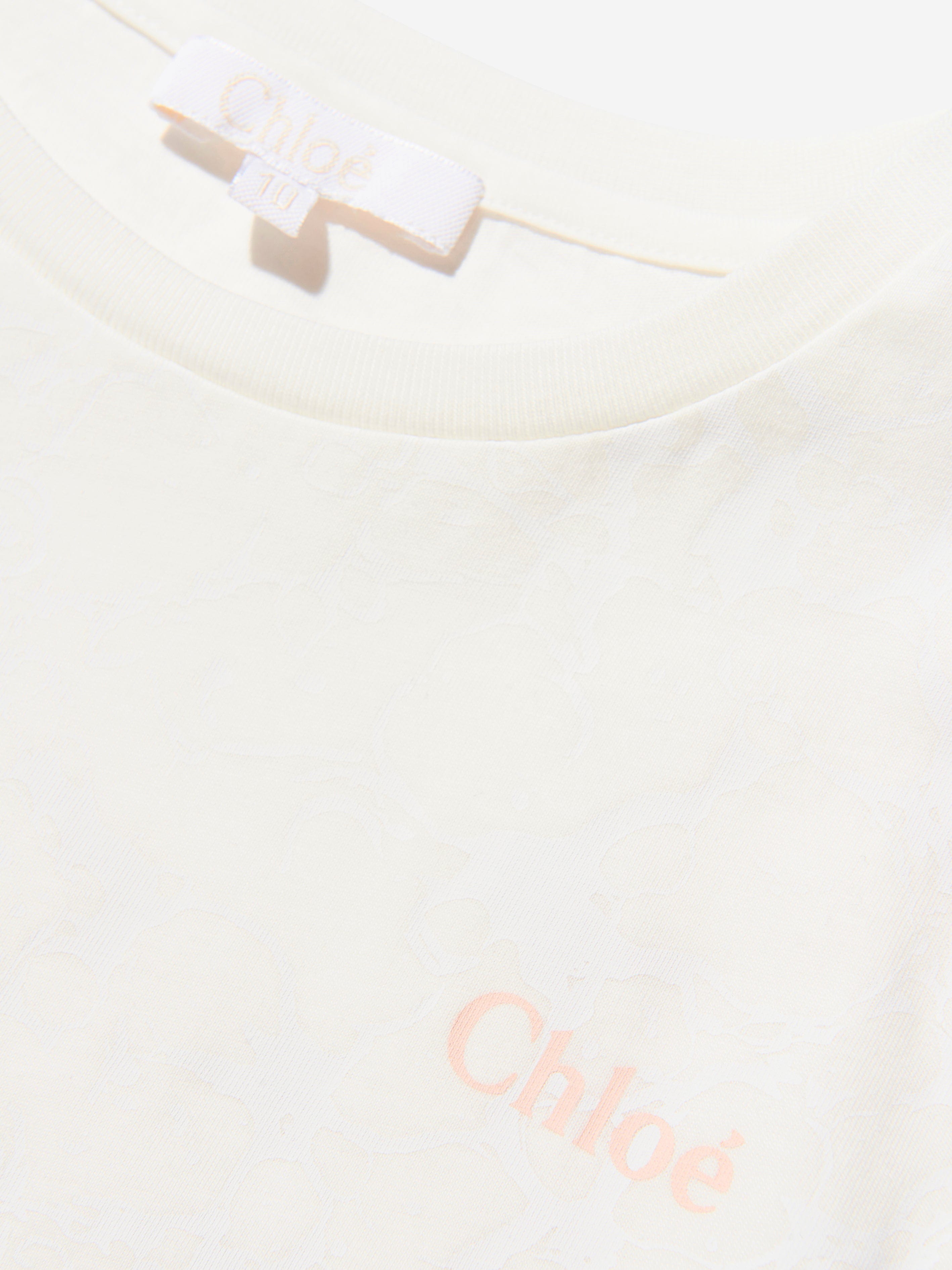 Chloé Girls Marble Print T-Shirt