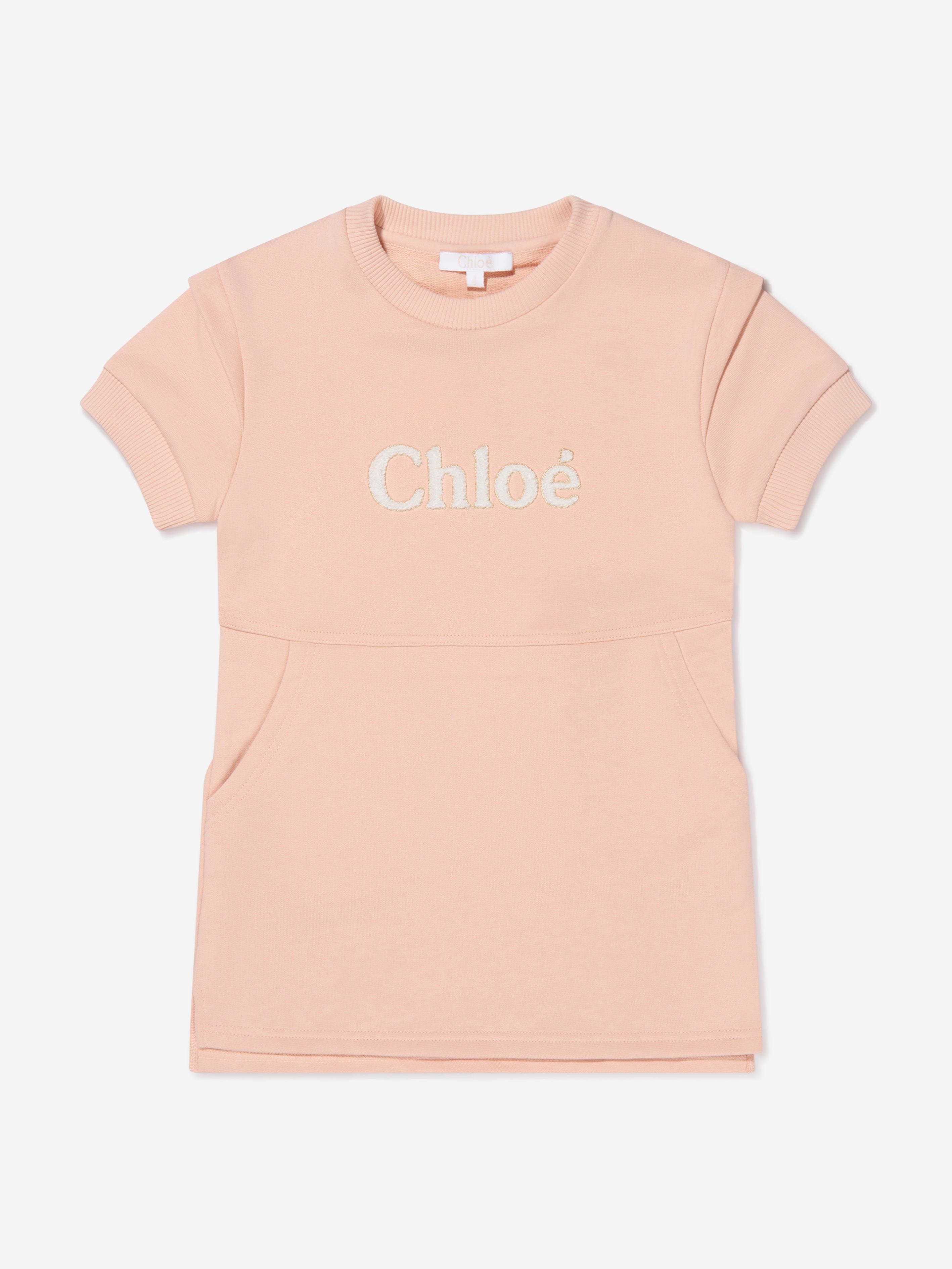 Chloé Girls Short Sleeve Sweater Dress