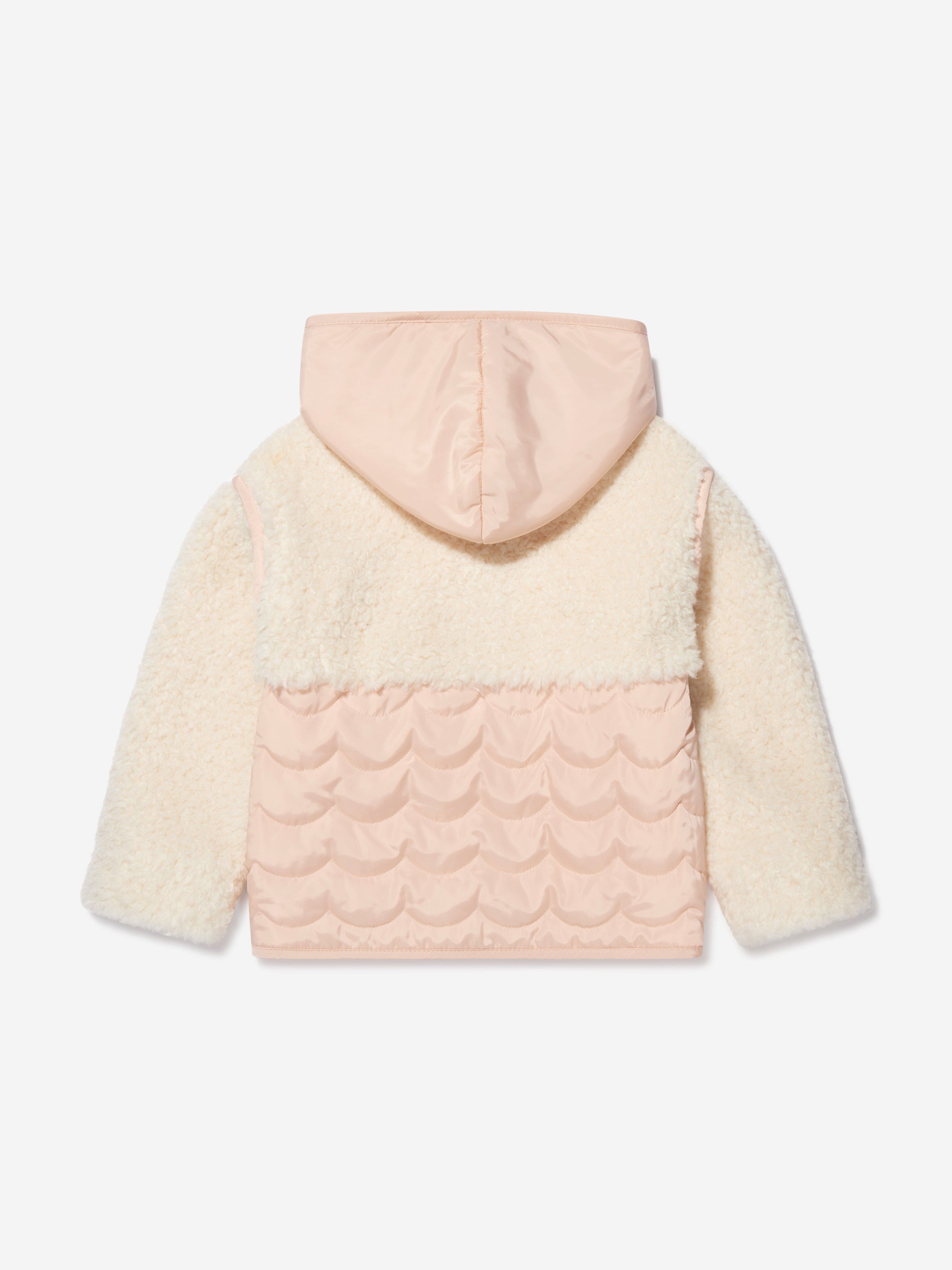 Chloé Girls Faux Shearling Padded Jacket