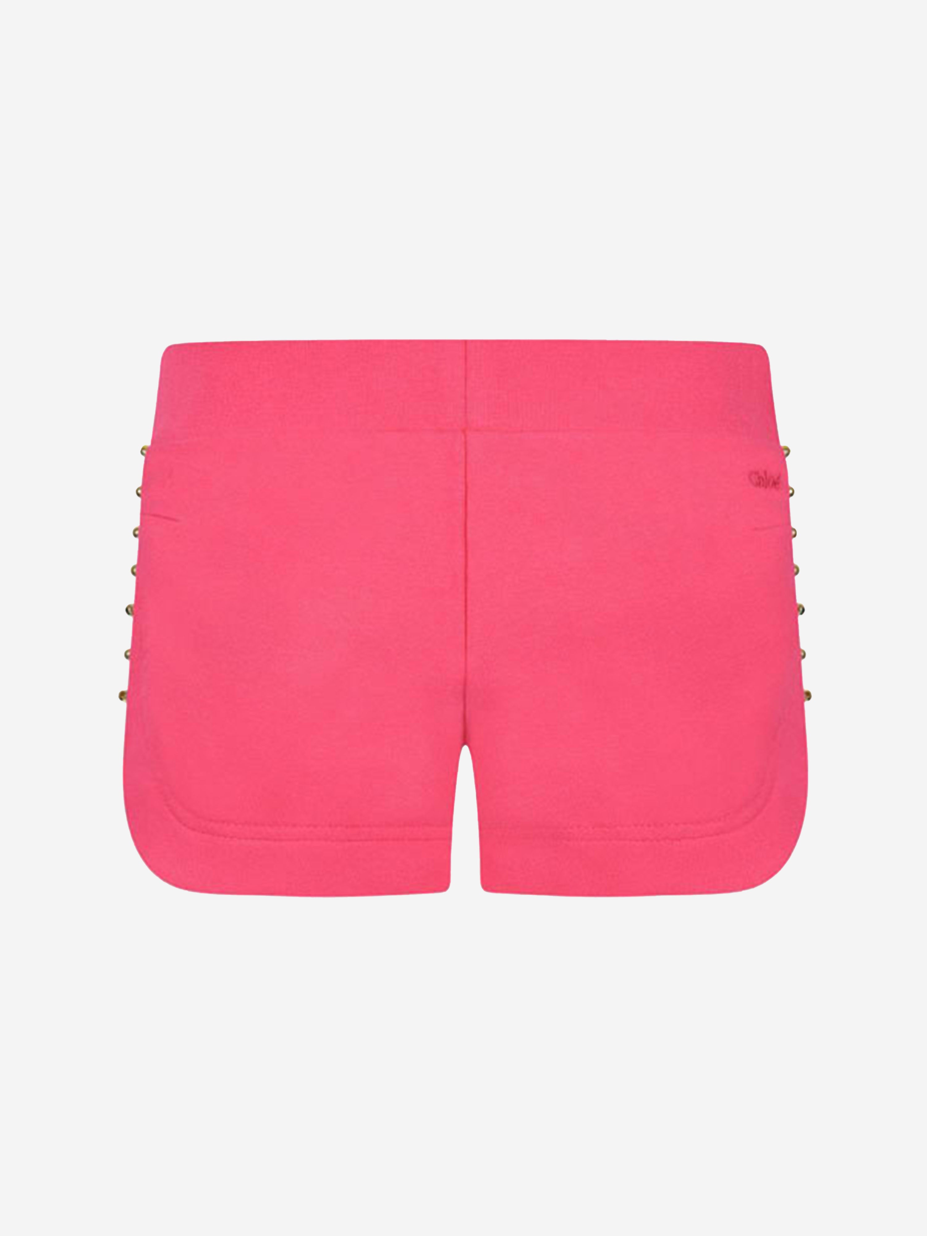 Chloé Girls Jersey Shorts With Beaded Trims