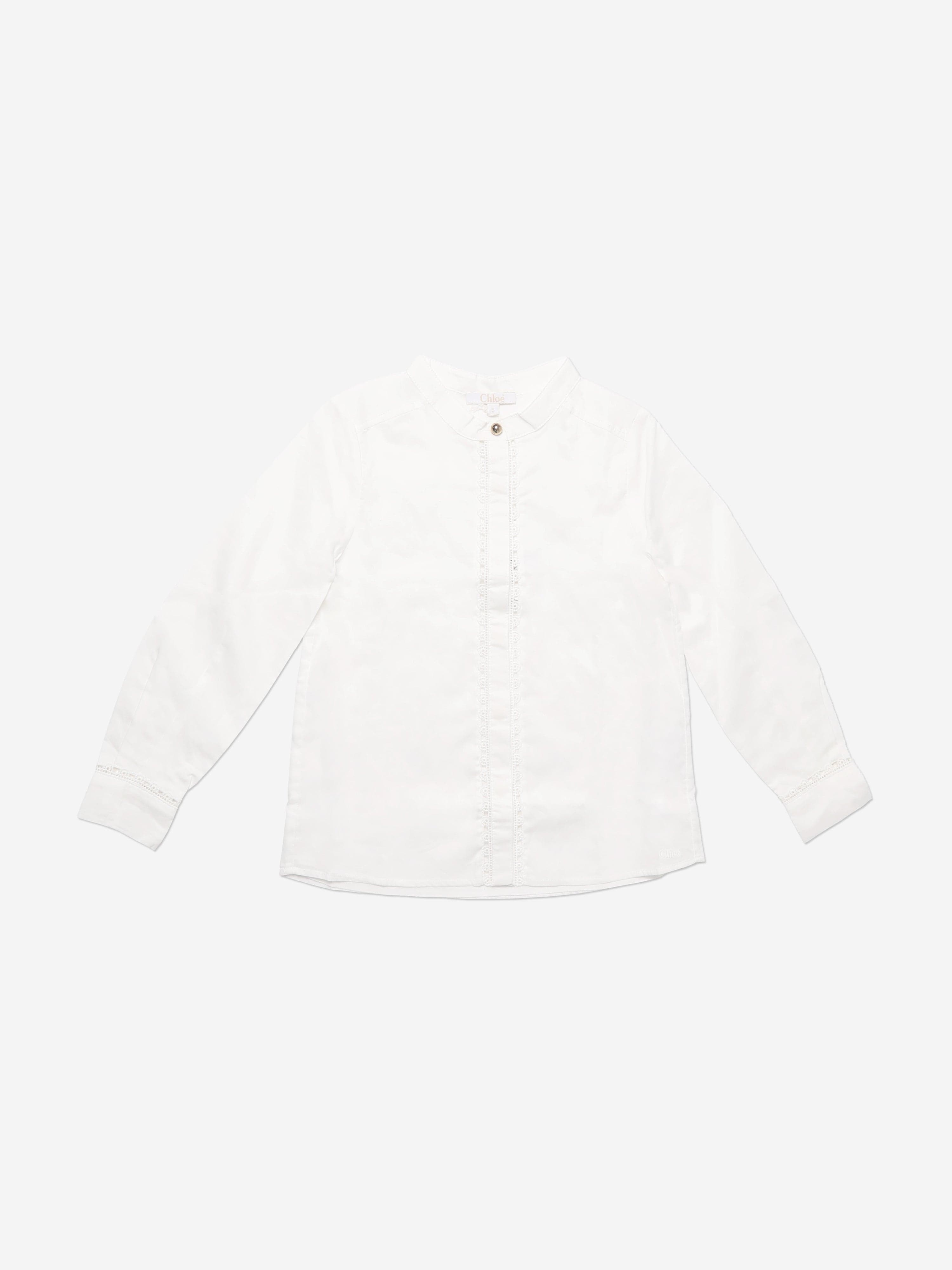 Chloé Girls Embroidered Cotton Shirt