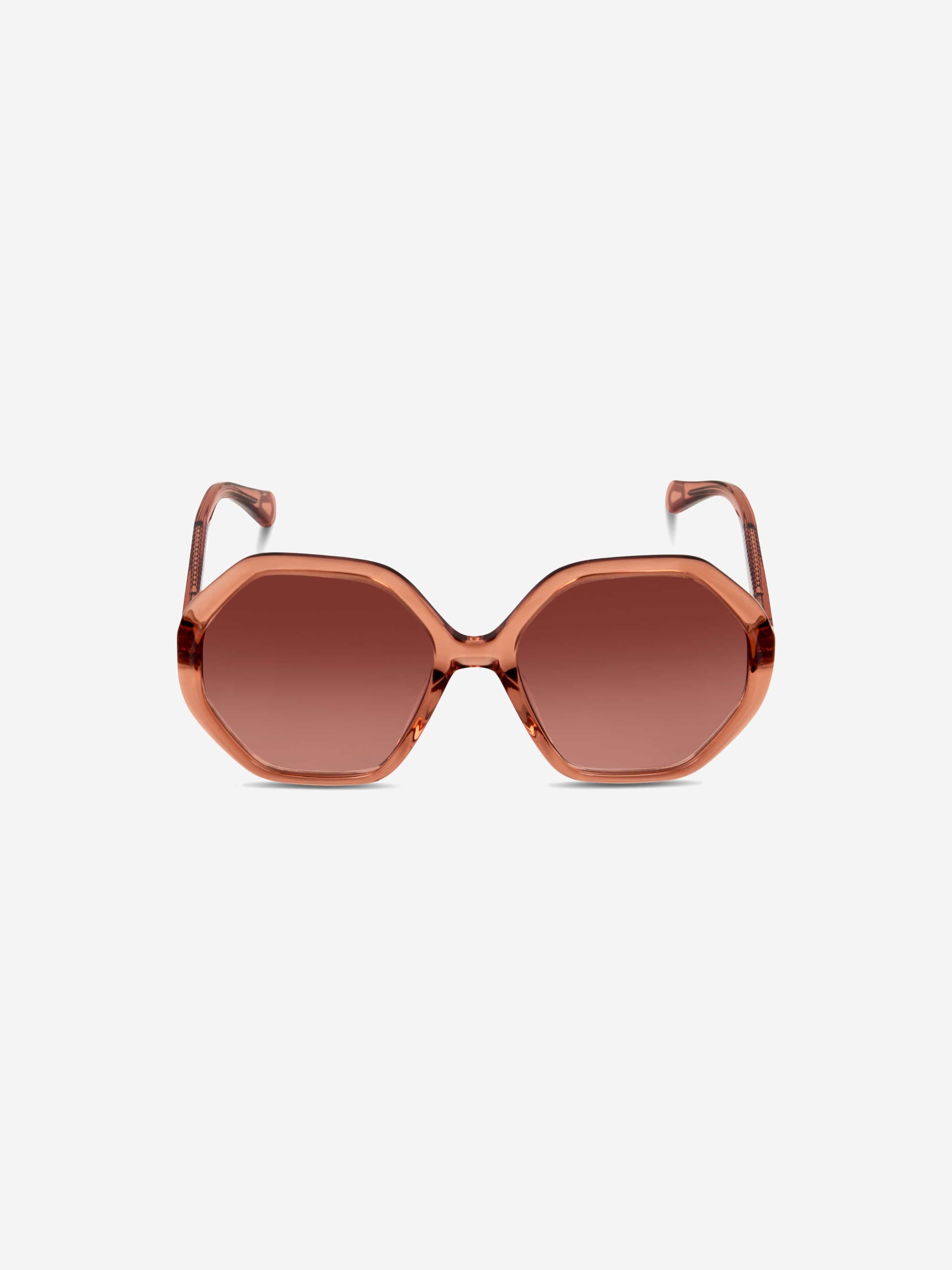 Chloé Girls Geometrical Shape Sunglasses in Orange