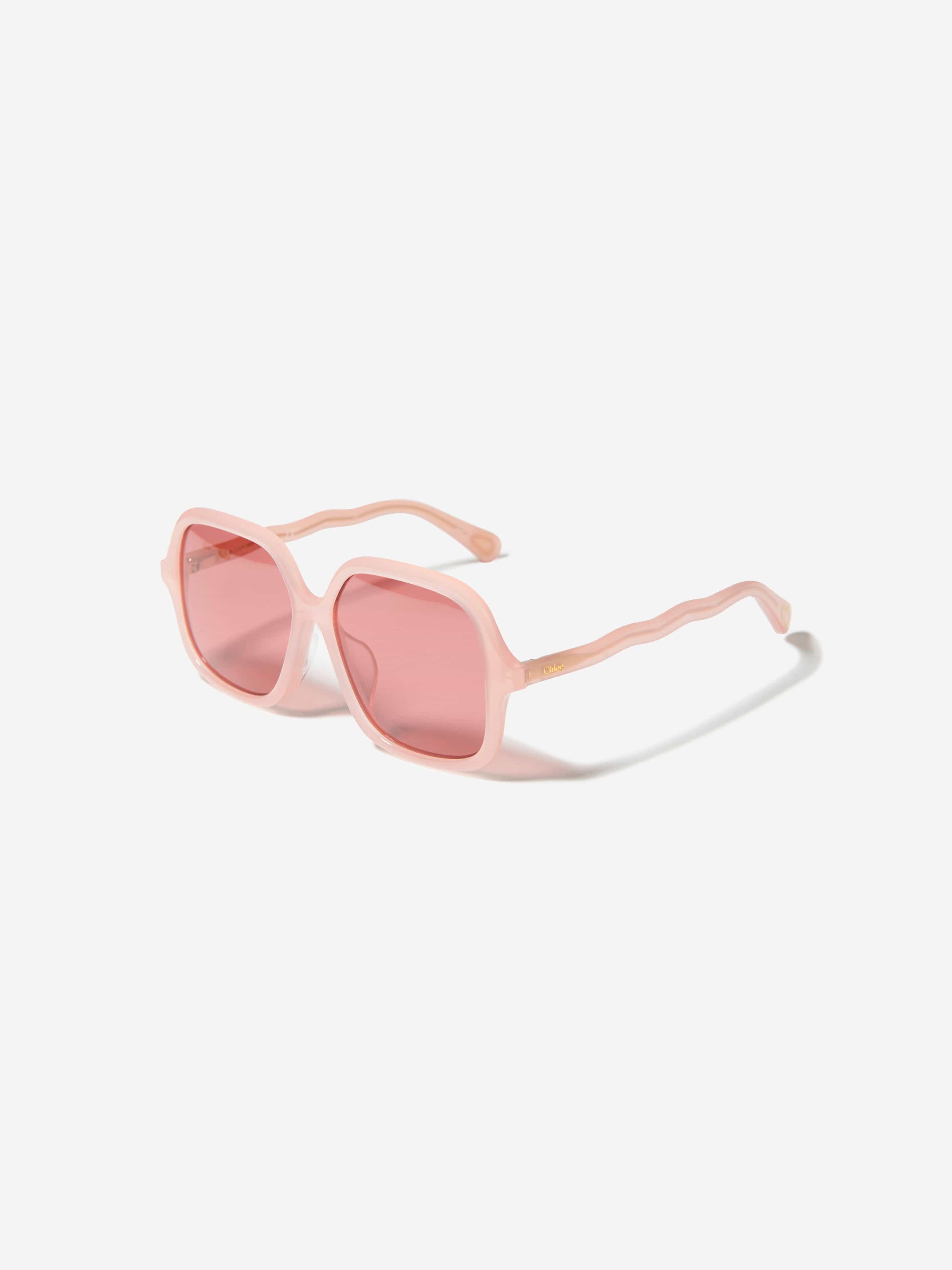 Chloé Girls Rectangular Sunglasses in Pink