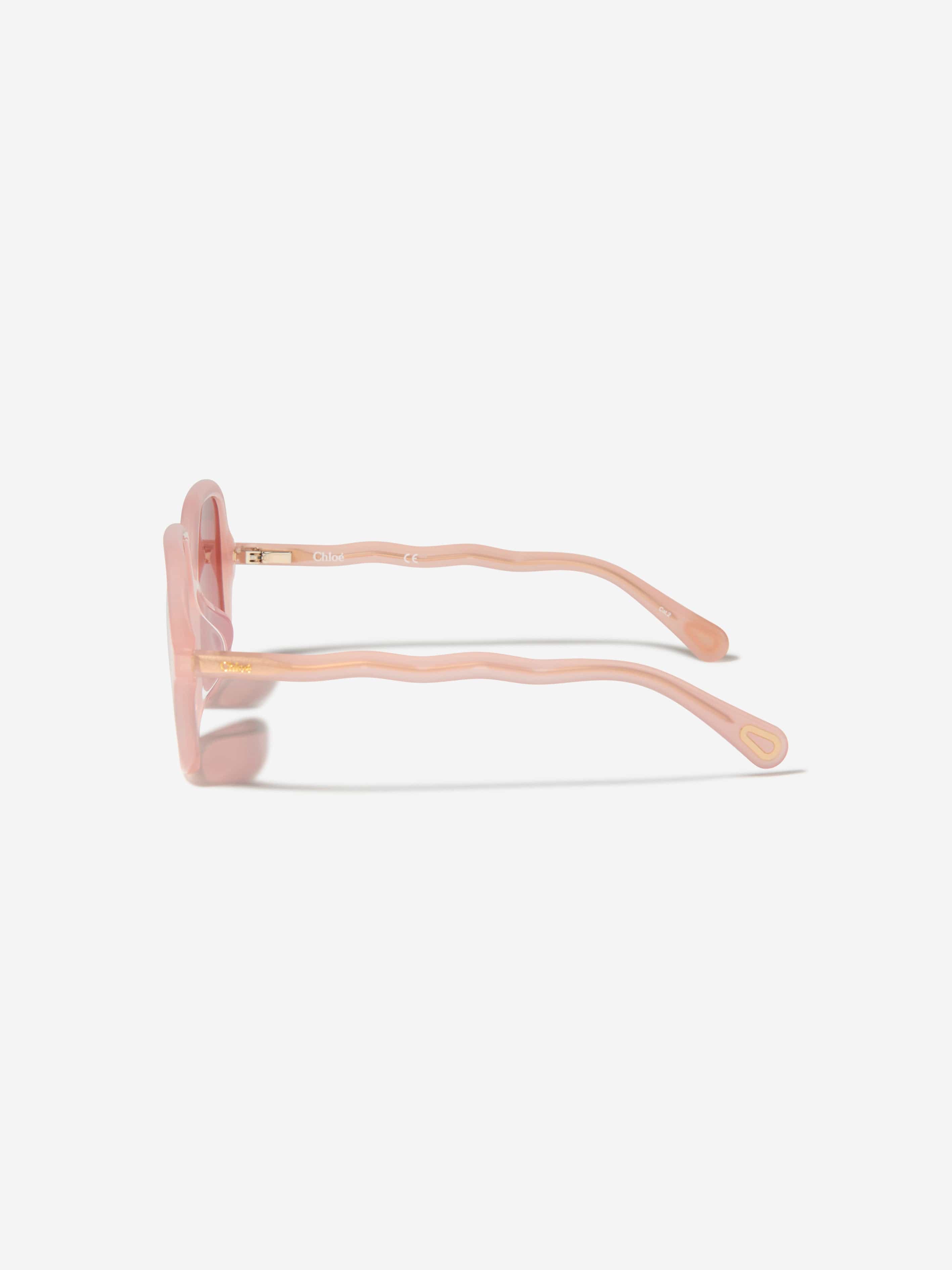 Chloé Girls Rectangular Sunglasses in Pink