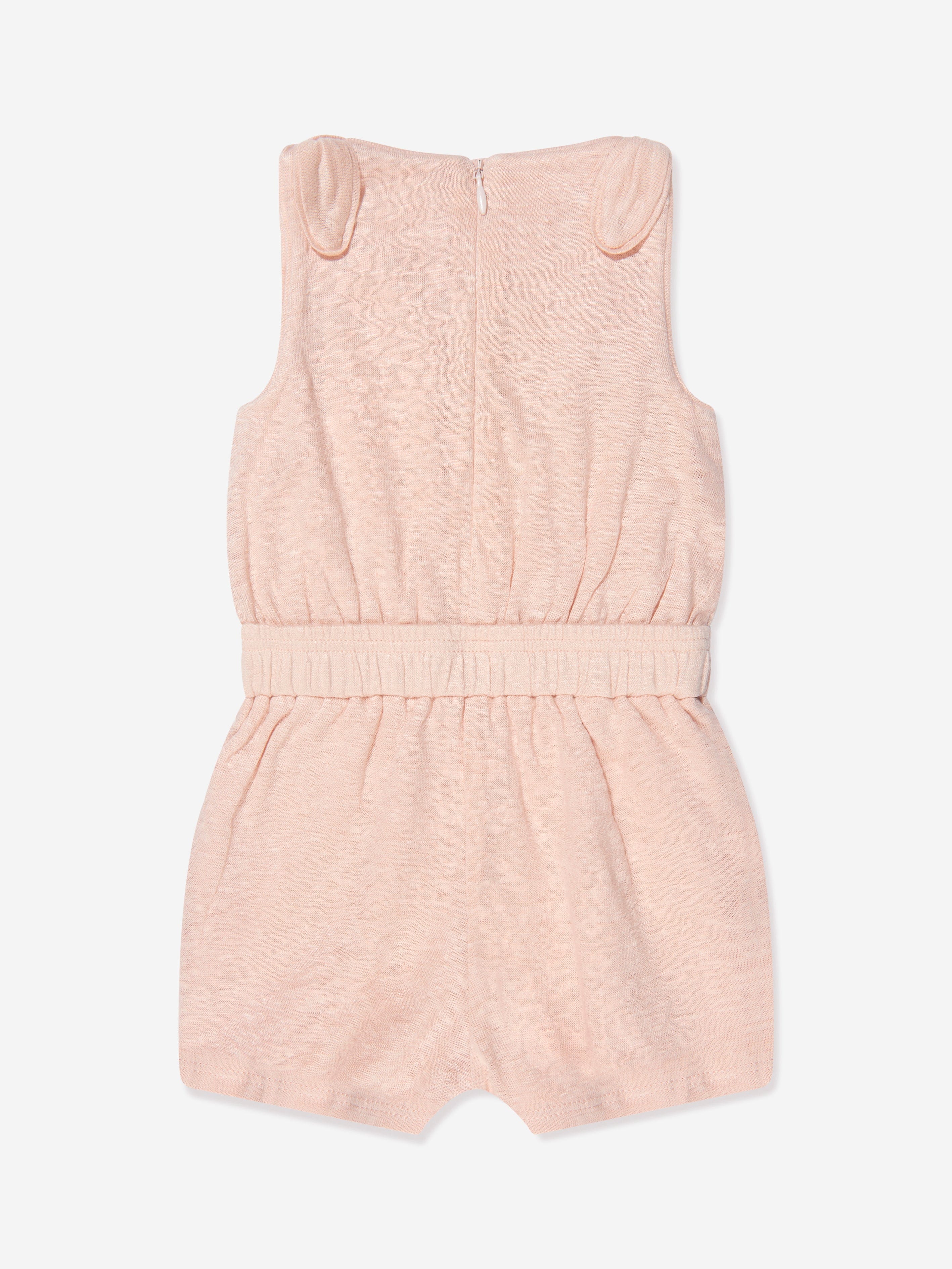 Chloé Baby Girls Organic Cotton Playsuit in Pink