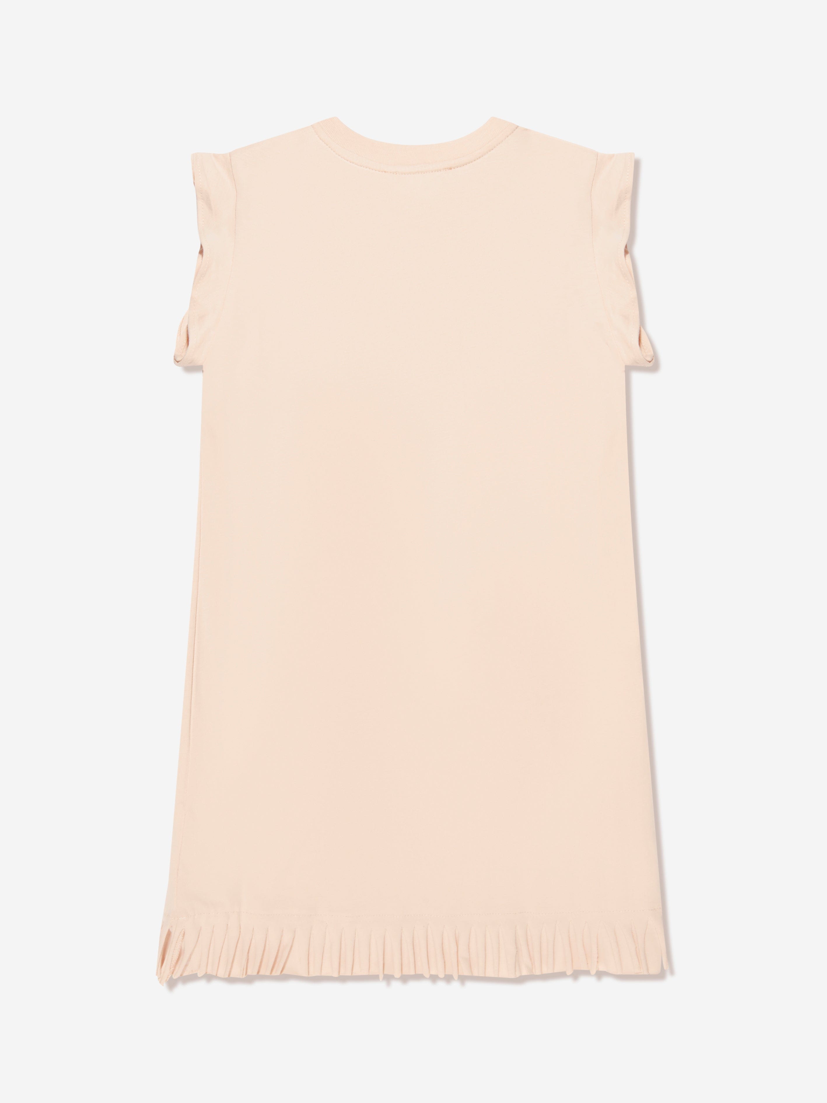 Chloé Girls Organic Cotton Jersey Dress in Pink