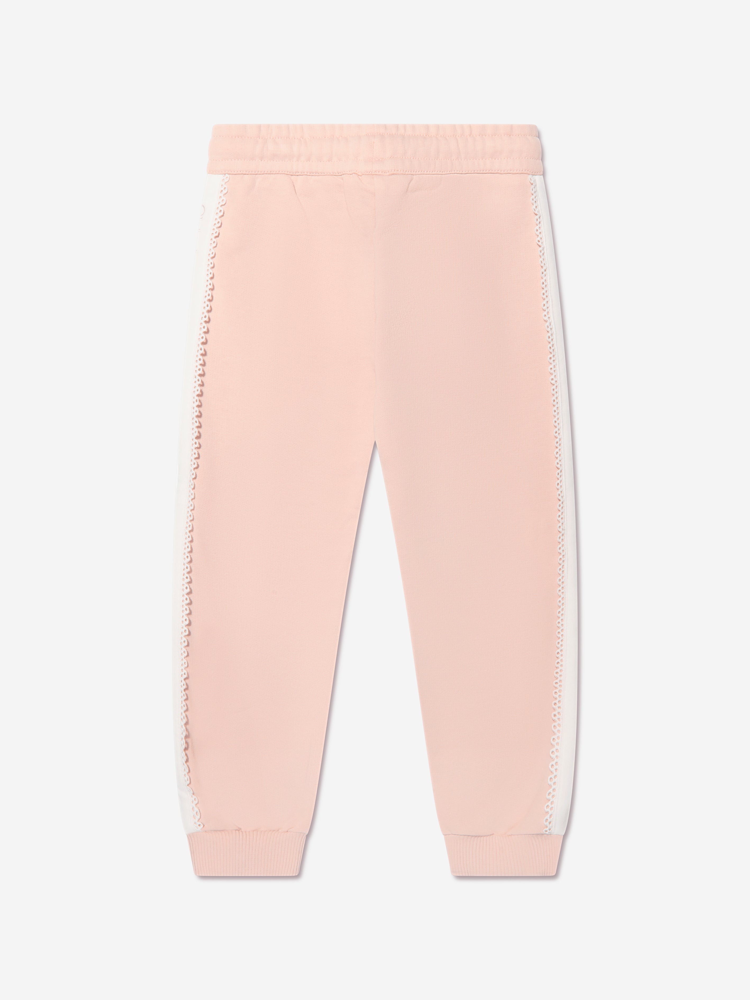 Chloé Girls Organic Cotton Joggers in Pink