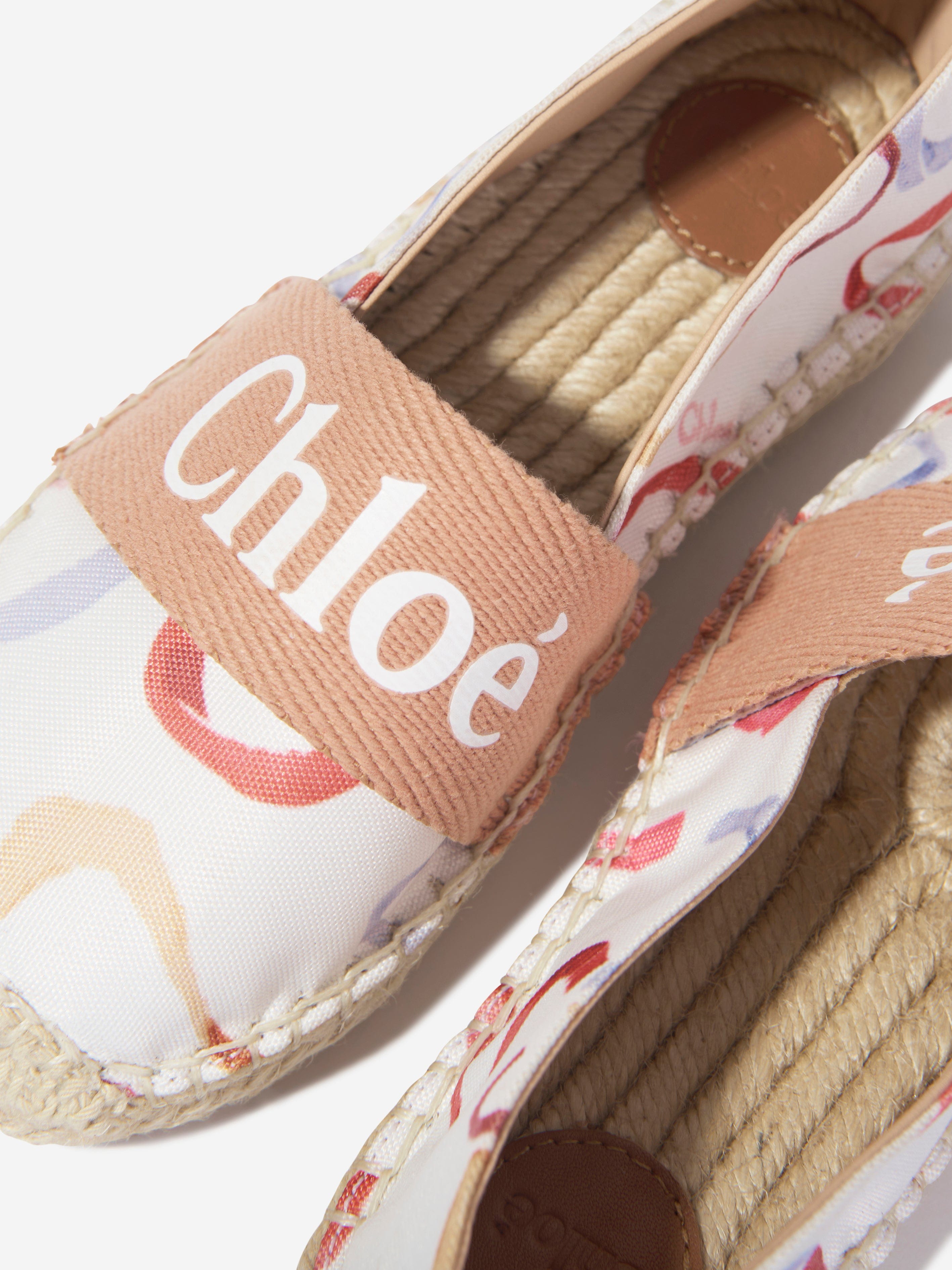 Chloé Girls Logo Espadrilles in Multicolour