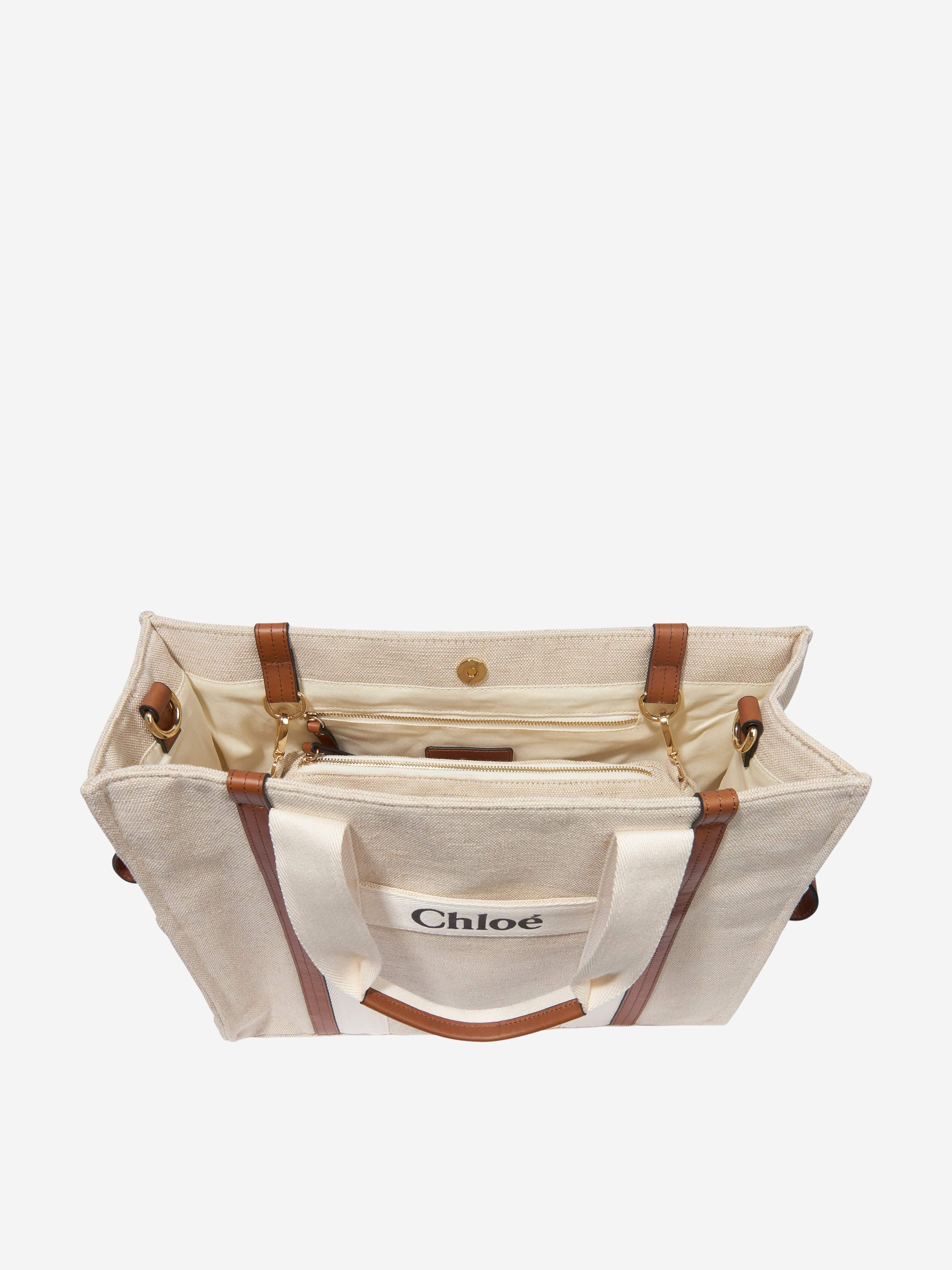 Chloé Baby Organic Cotton Changing Bag in Ivory