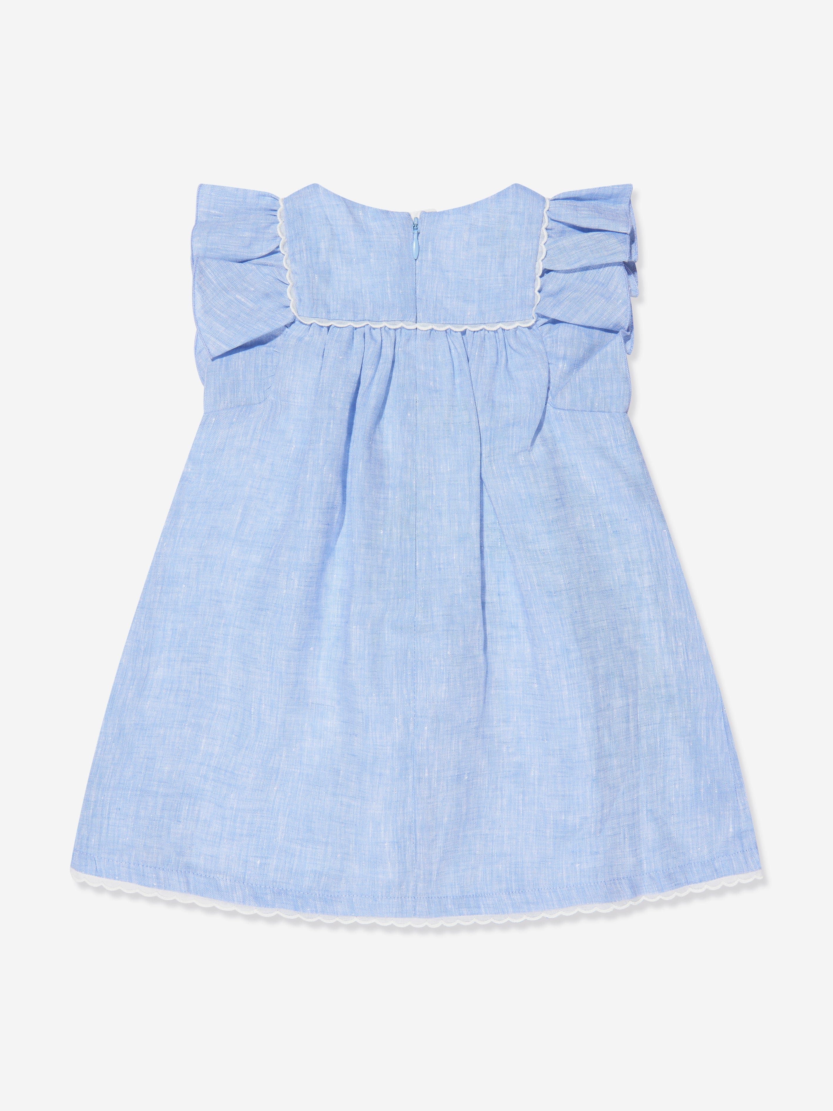 Chloé Baby Girls Chambray Dress With Hat in Blue