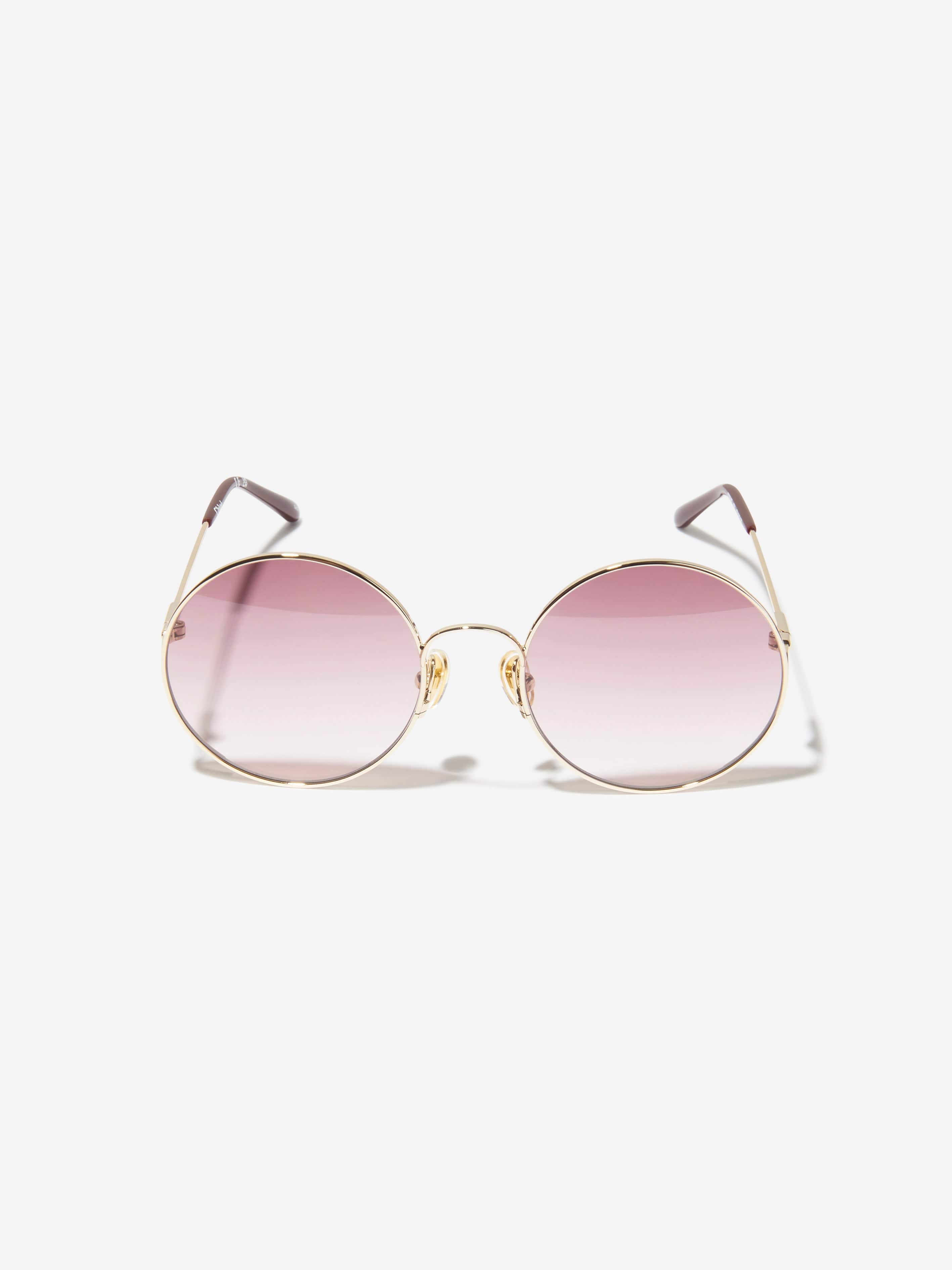 Chloé Girls Oval Sunglasses in Gold