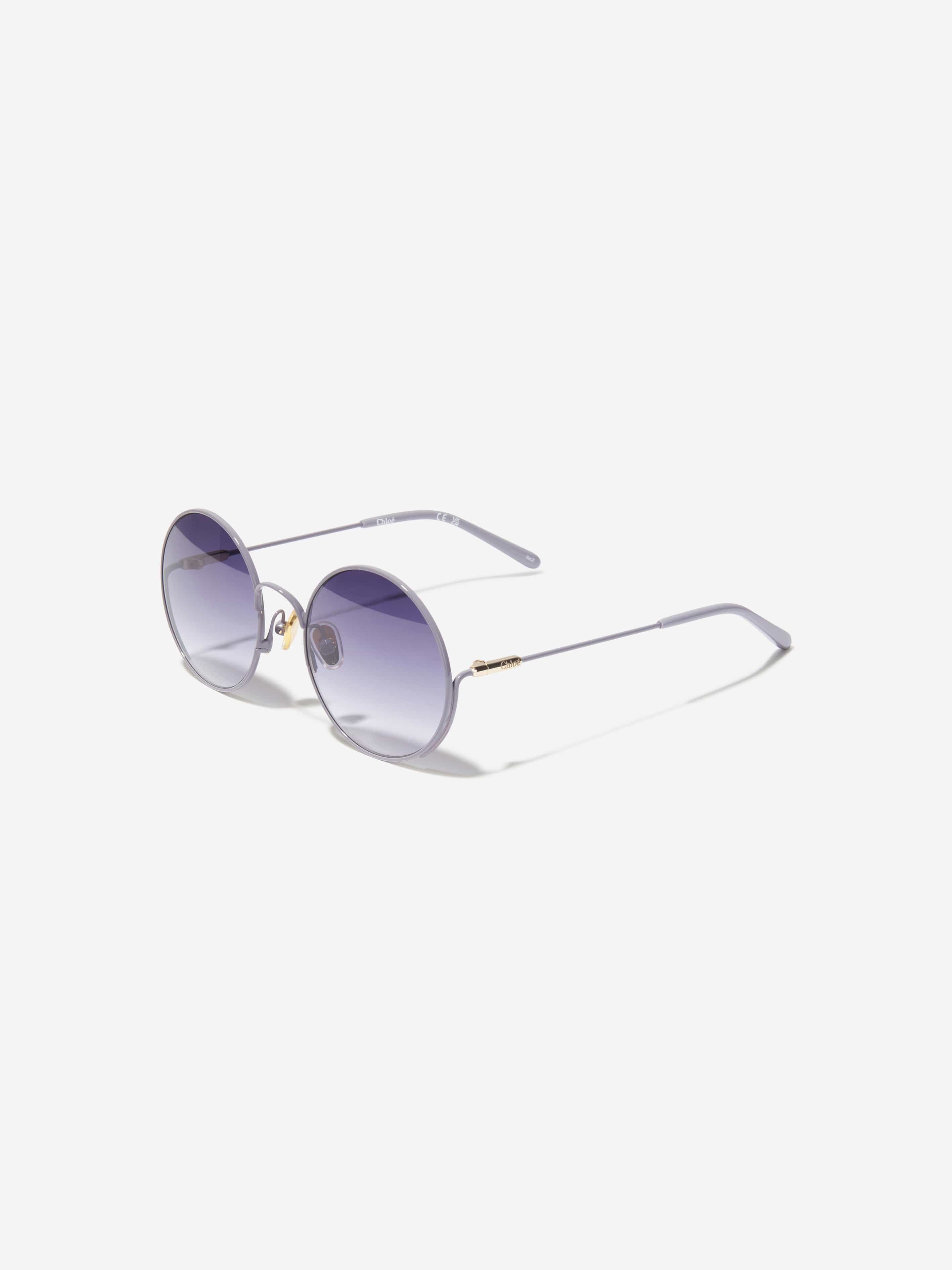 Chloé Girls Oval Sunglasses in Purple