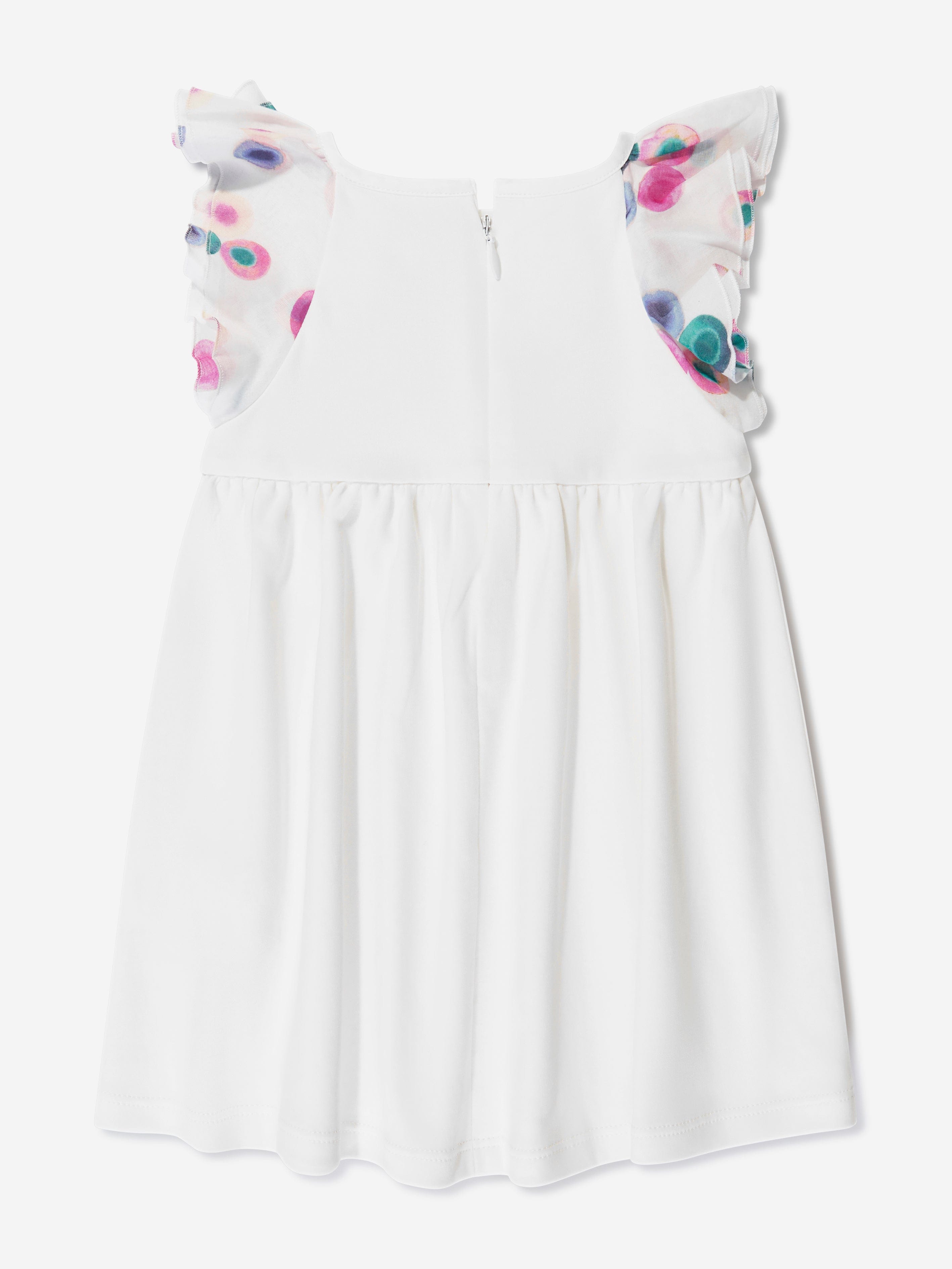 Chloé Baby Girls Ruffle Dress in Ivory