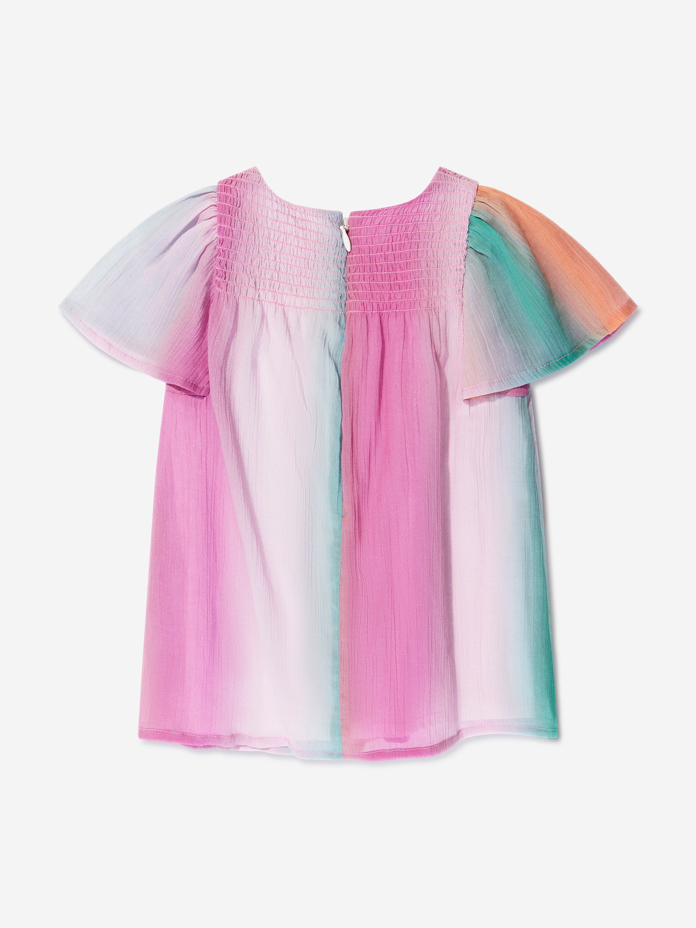 Chloé Baby Girls Crepe Rainbow Dress in Multicolour