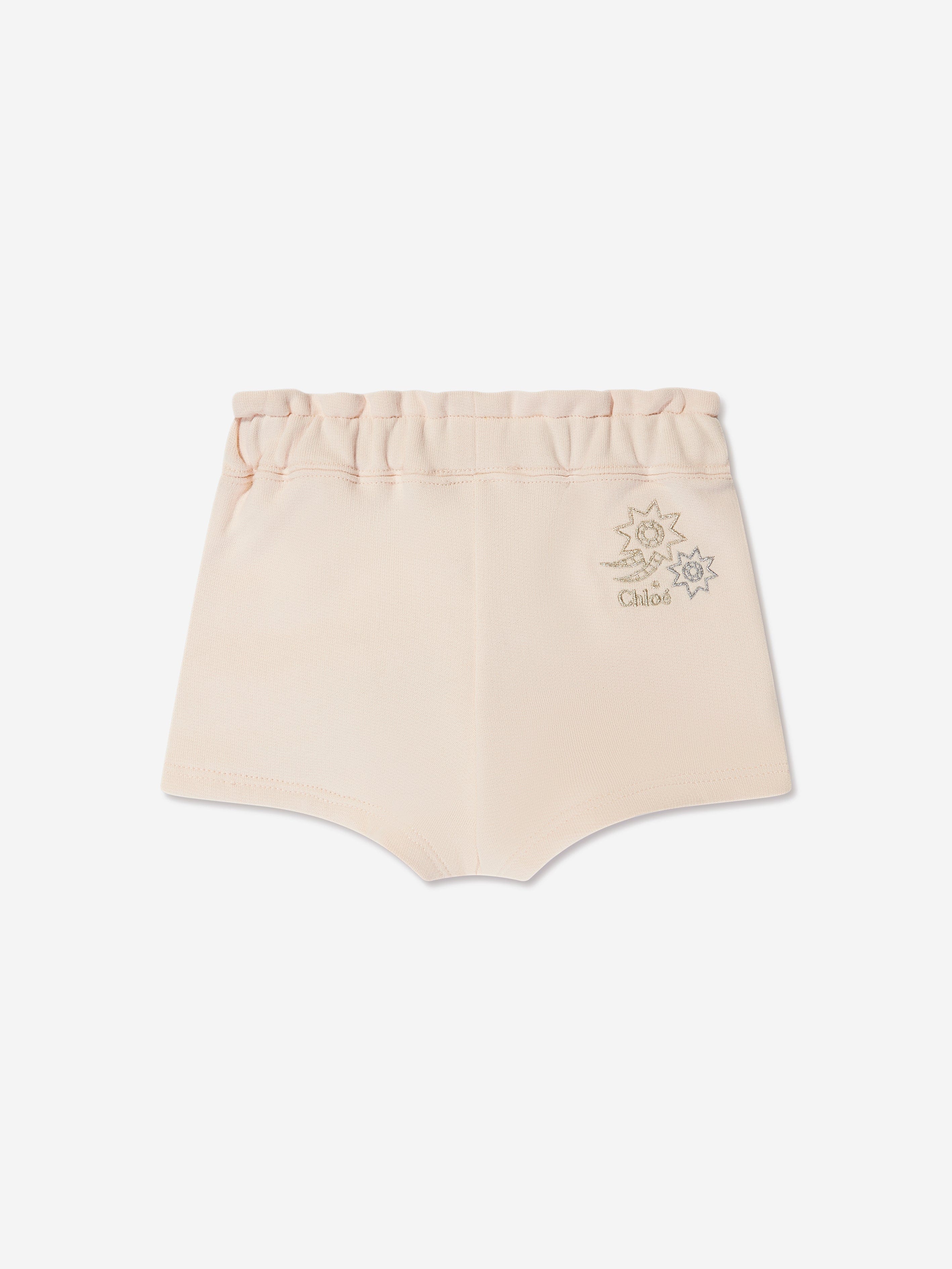 Chloé Baby Girls Fleece Shorts in Pink