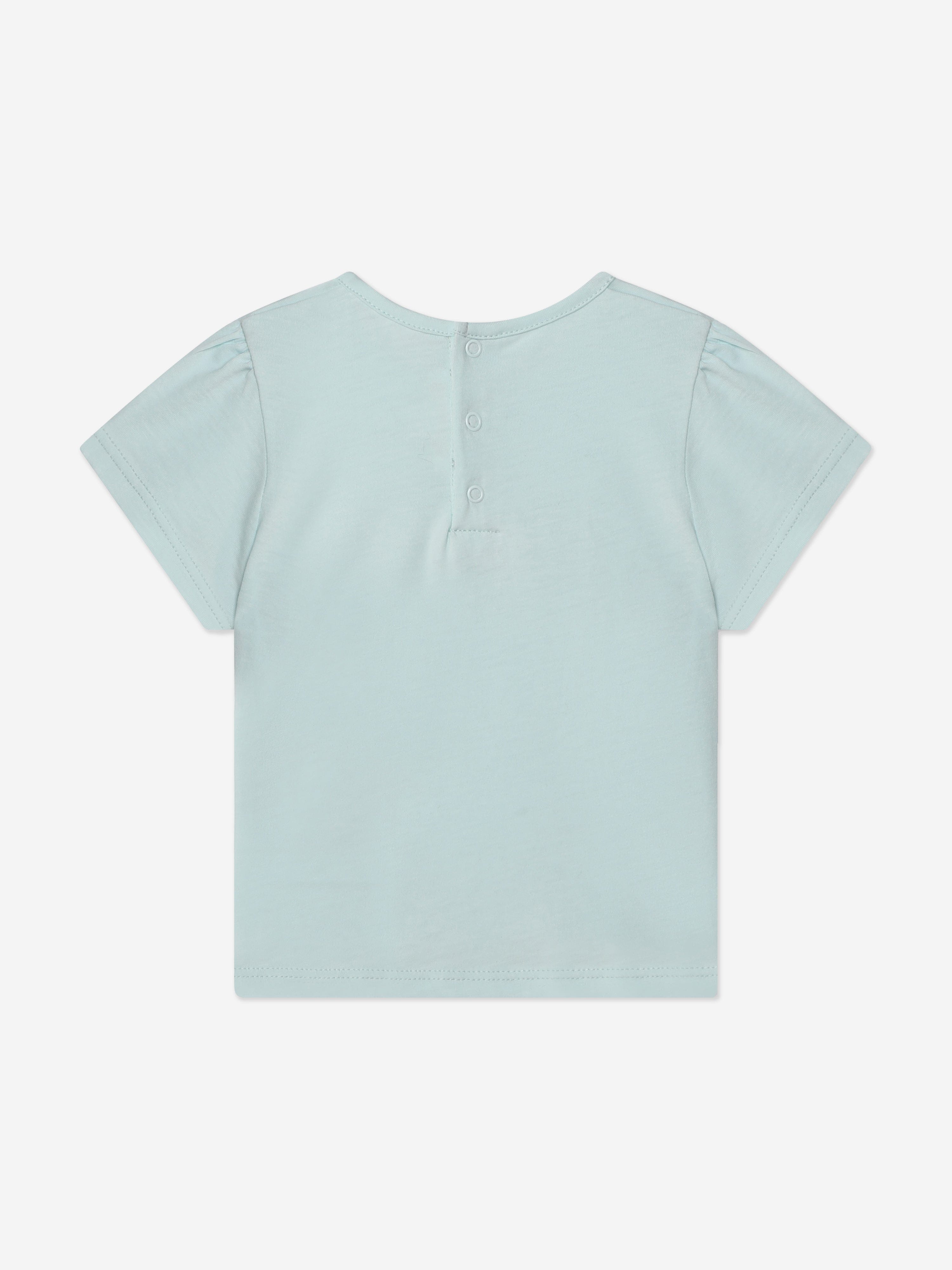 Chloé Baby Girls Logo T-Shirt in Blue