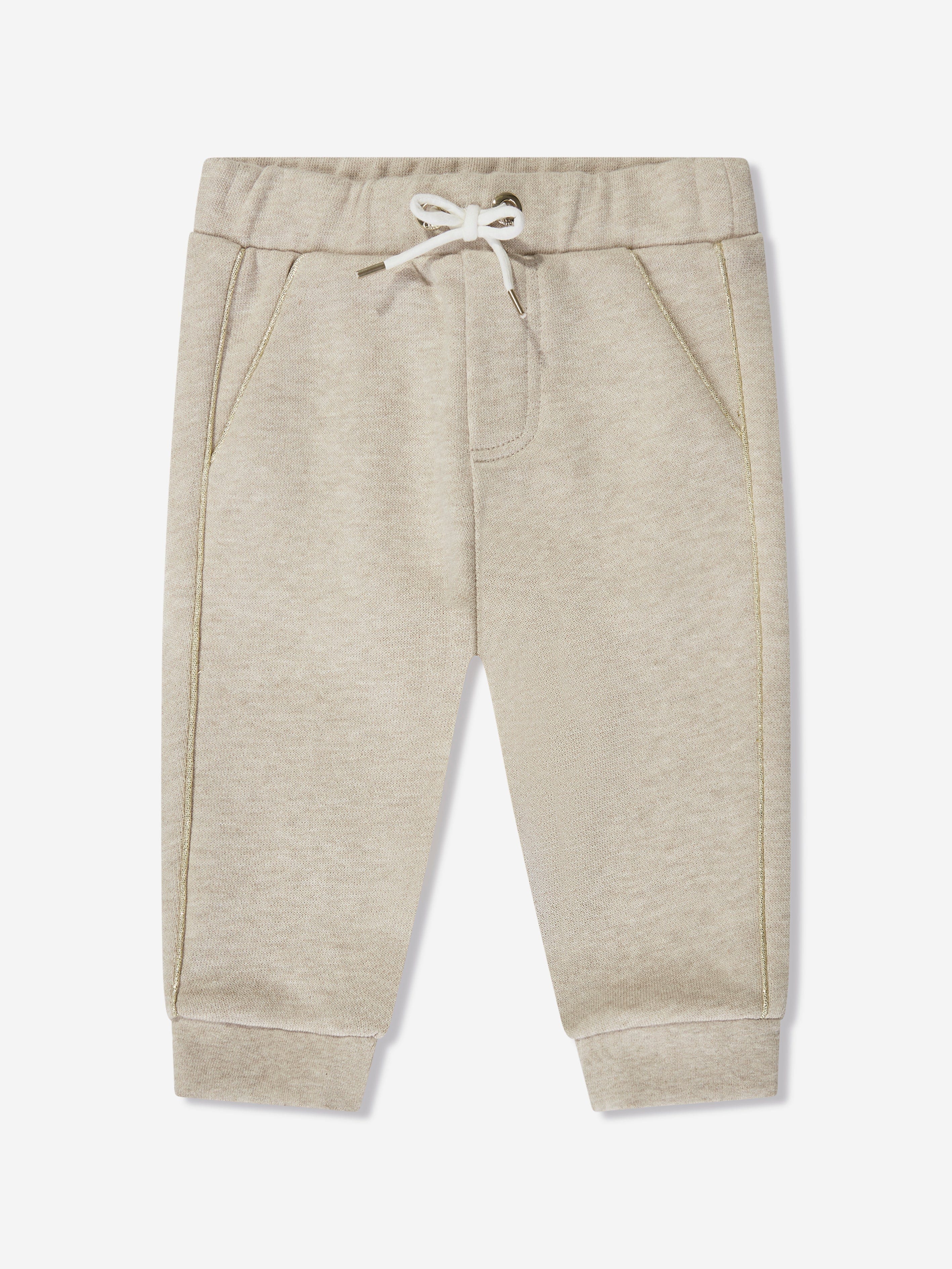 Chloé Baby Girls Logo Tracksuit in Beige