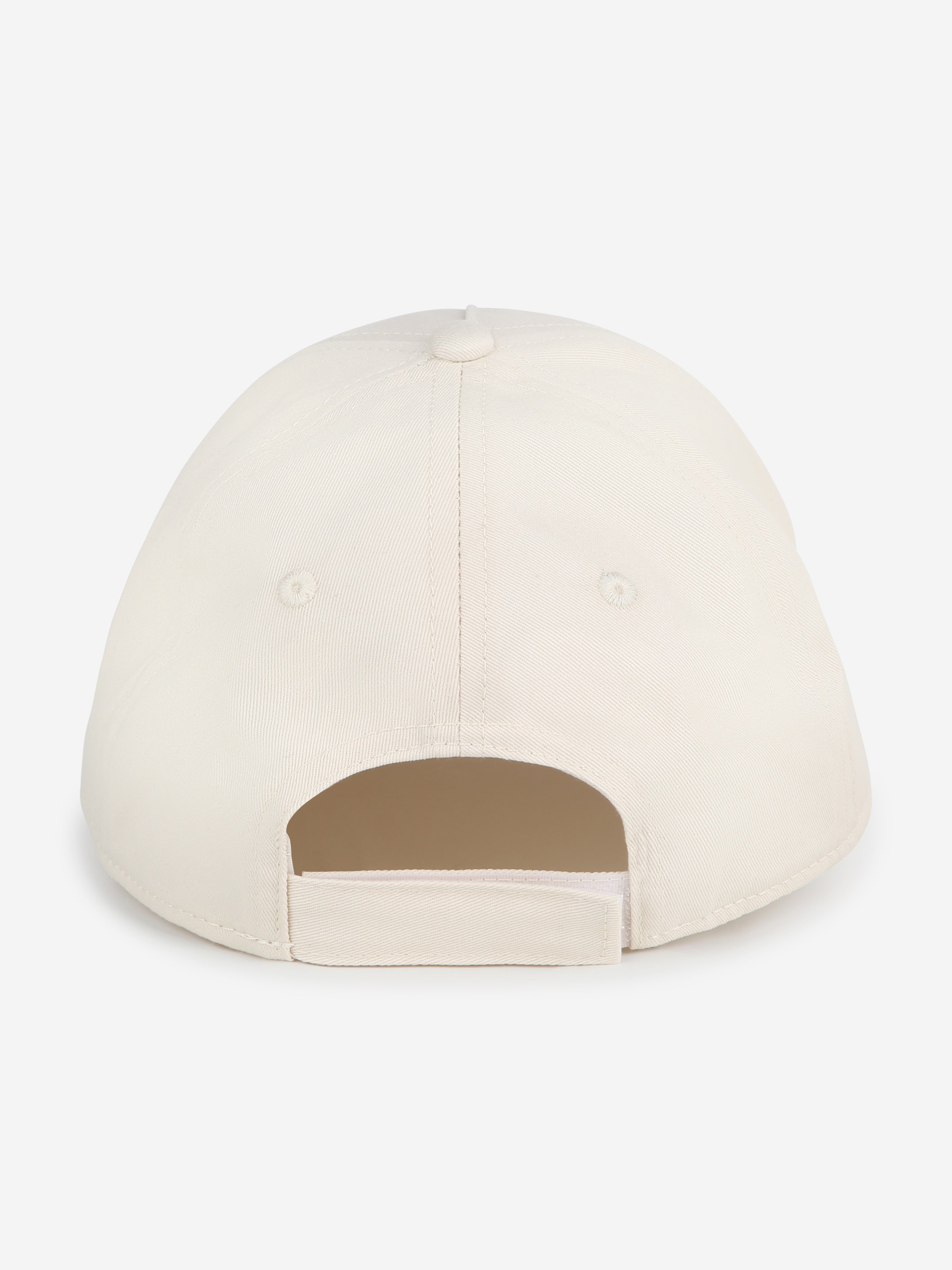 Chloé Girls Embroidered Logo Cap in Ivory