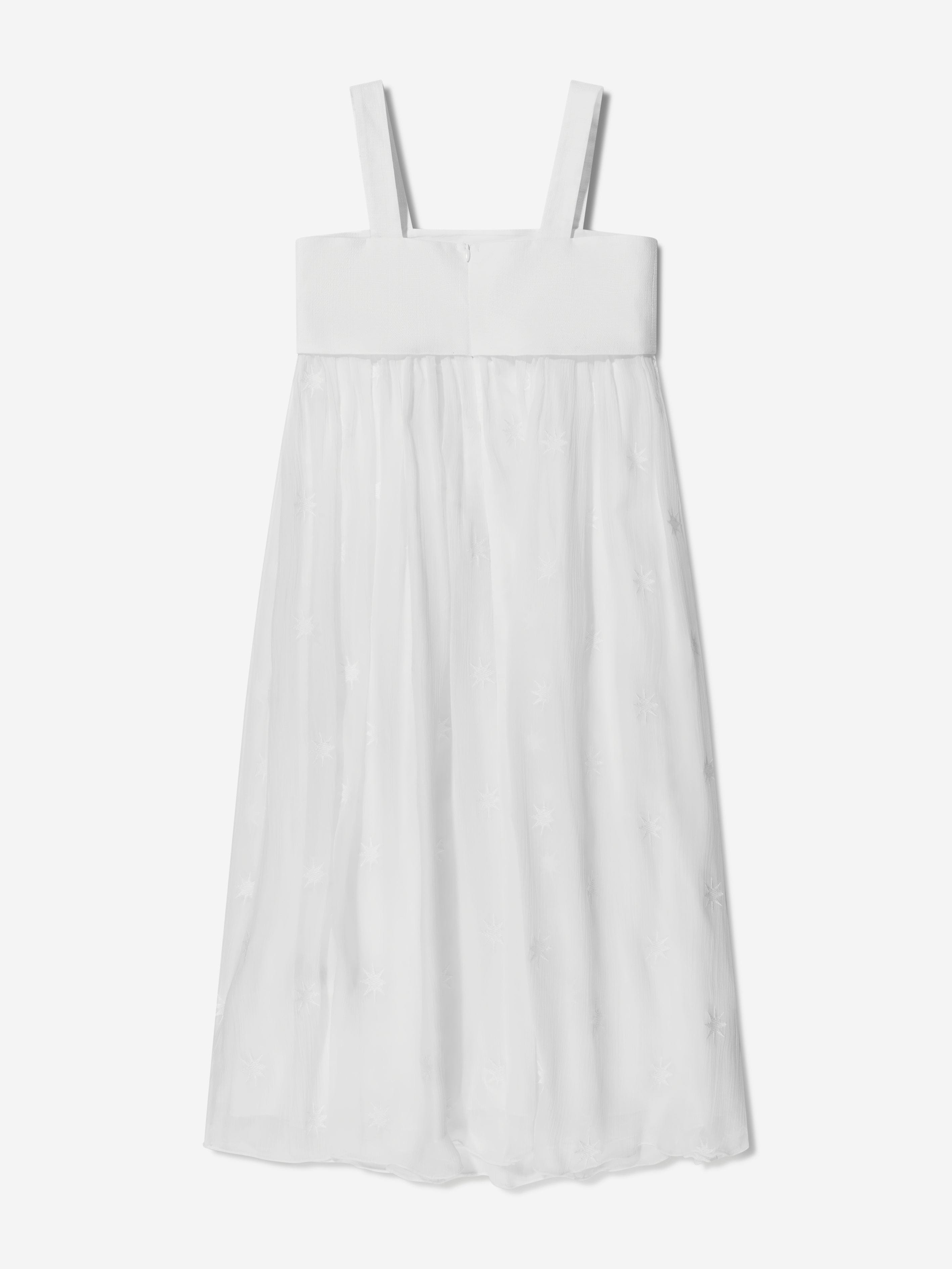 Chloé Girls Silk Ceremony Dress in ivory