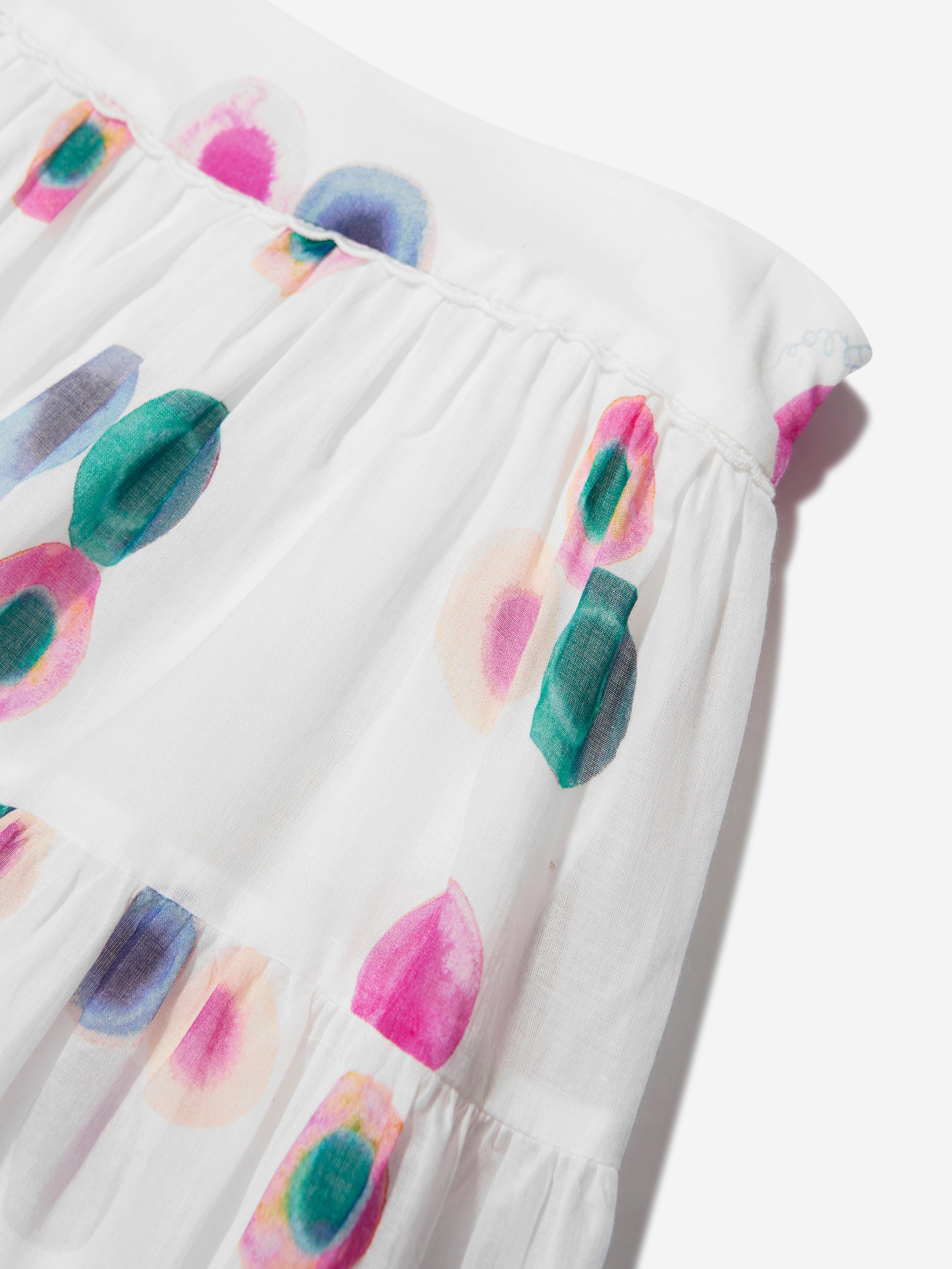 Chloé Girls Spotted Long Skirt in White