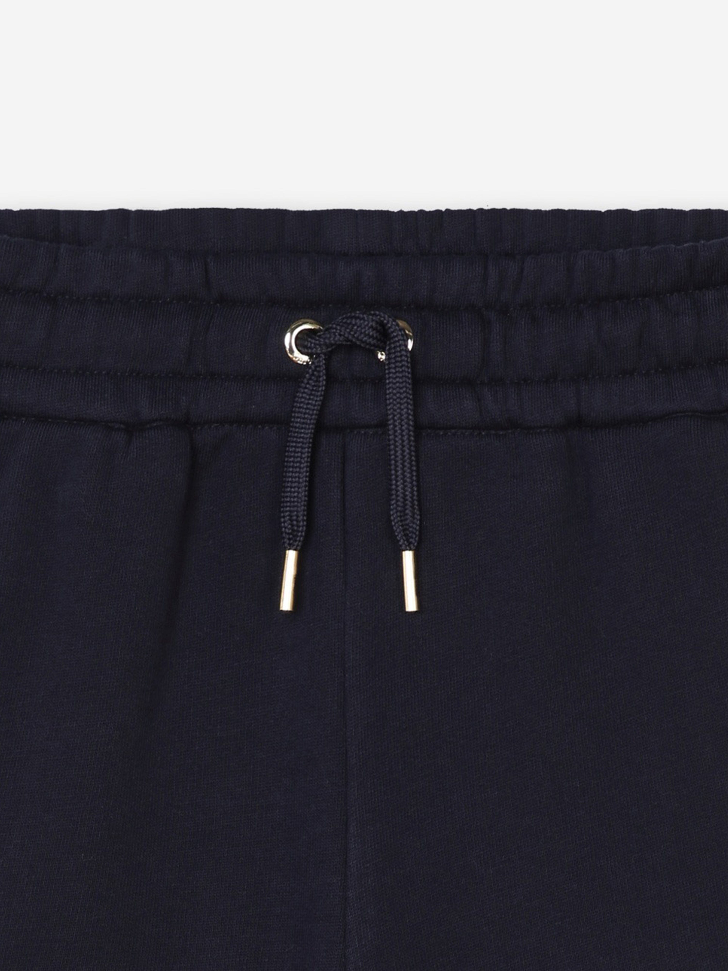 Chloé Girls Linen Shorts in Navy