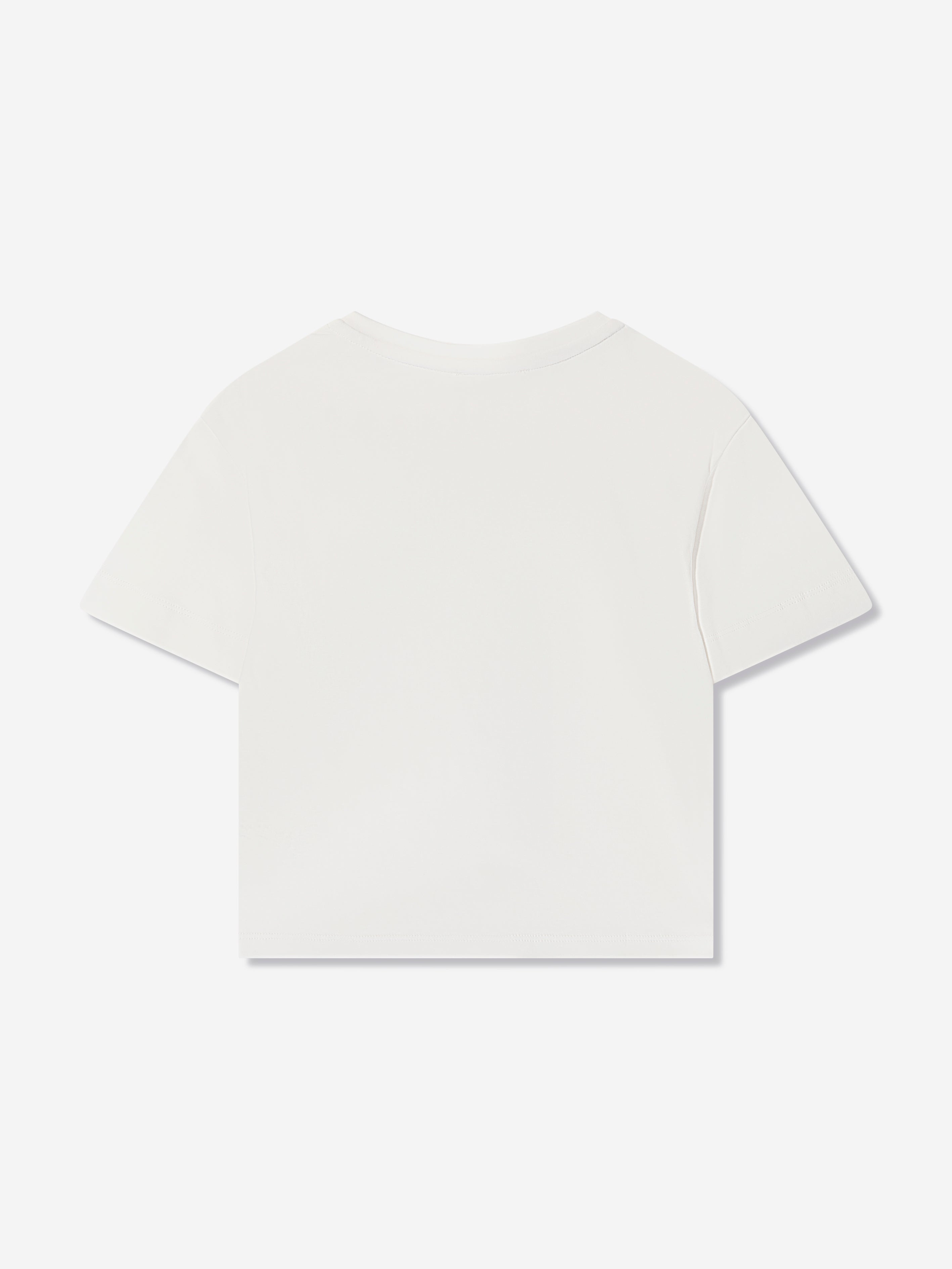 Chloé Girls Embroidered Logo T-Shirt in Ivory