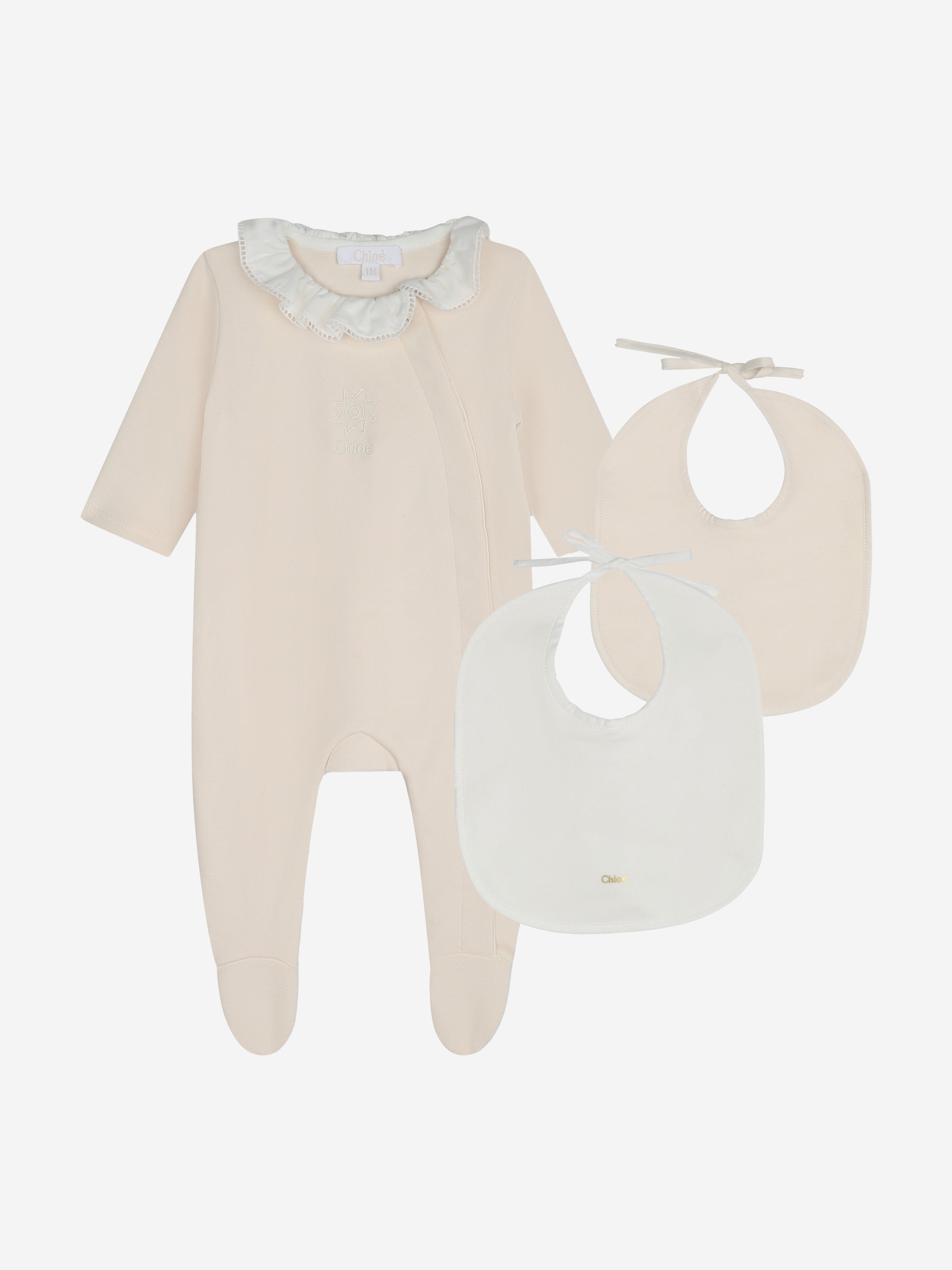 Chloé Baby Girls Babygrow Gift Set in Pink