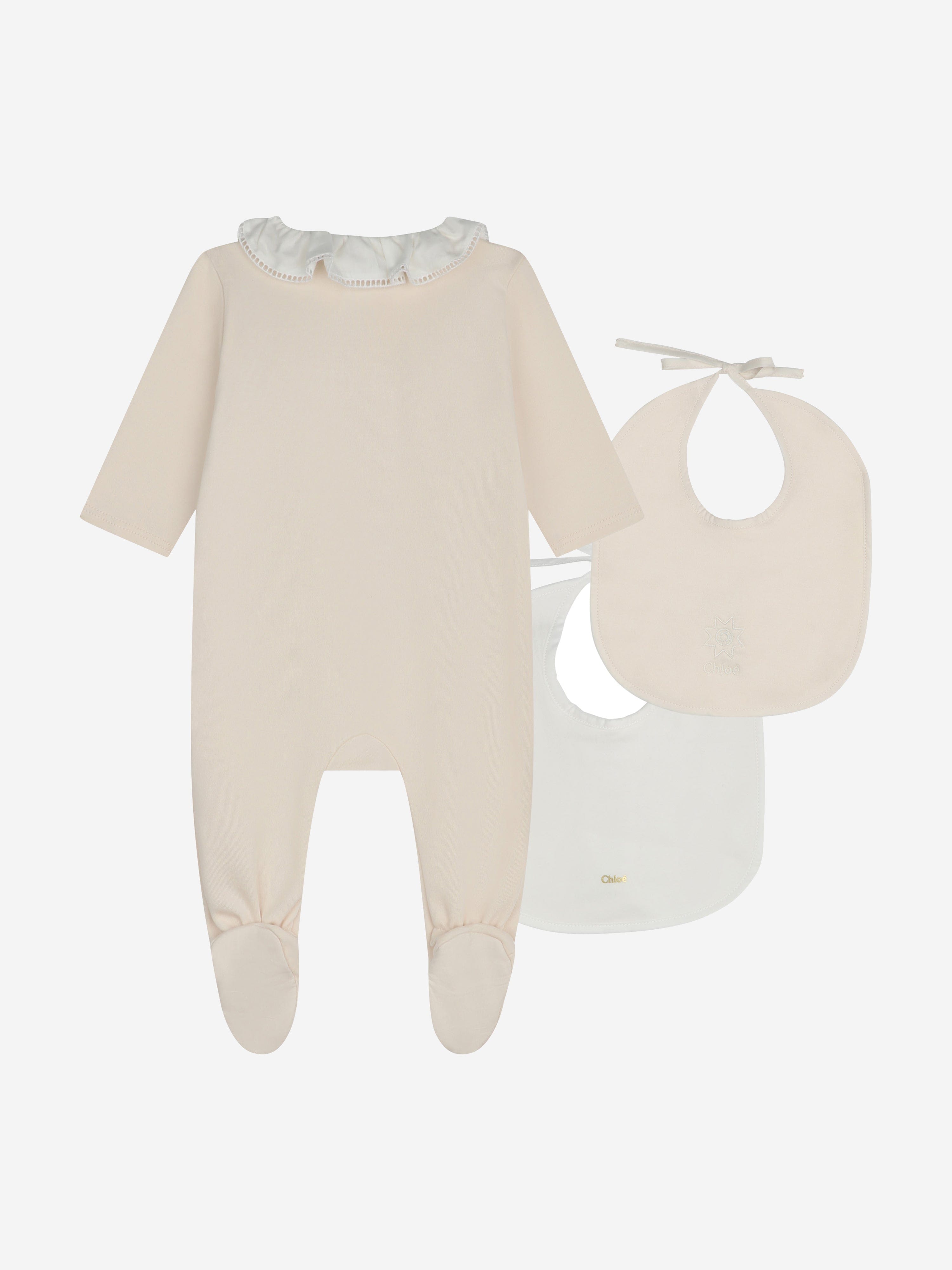 Chloé Baby Girls Babygrow Gift Set in Pink