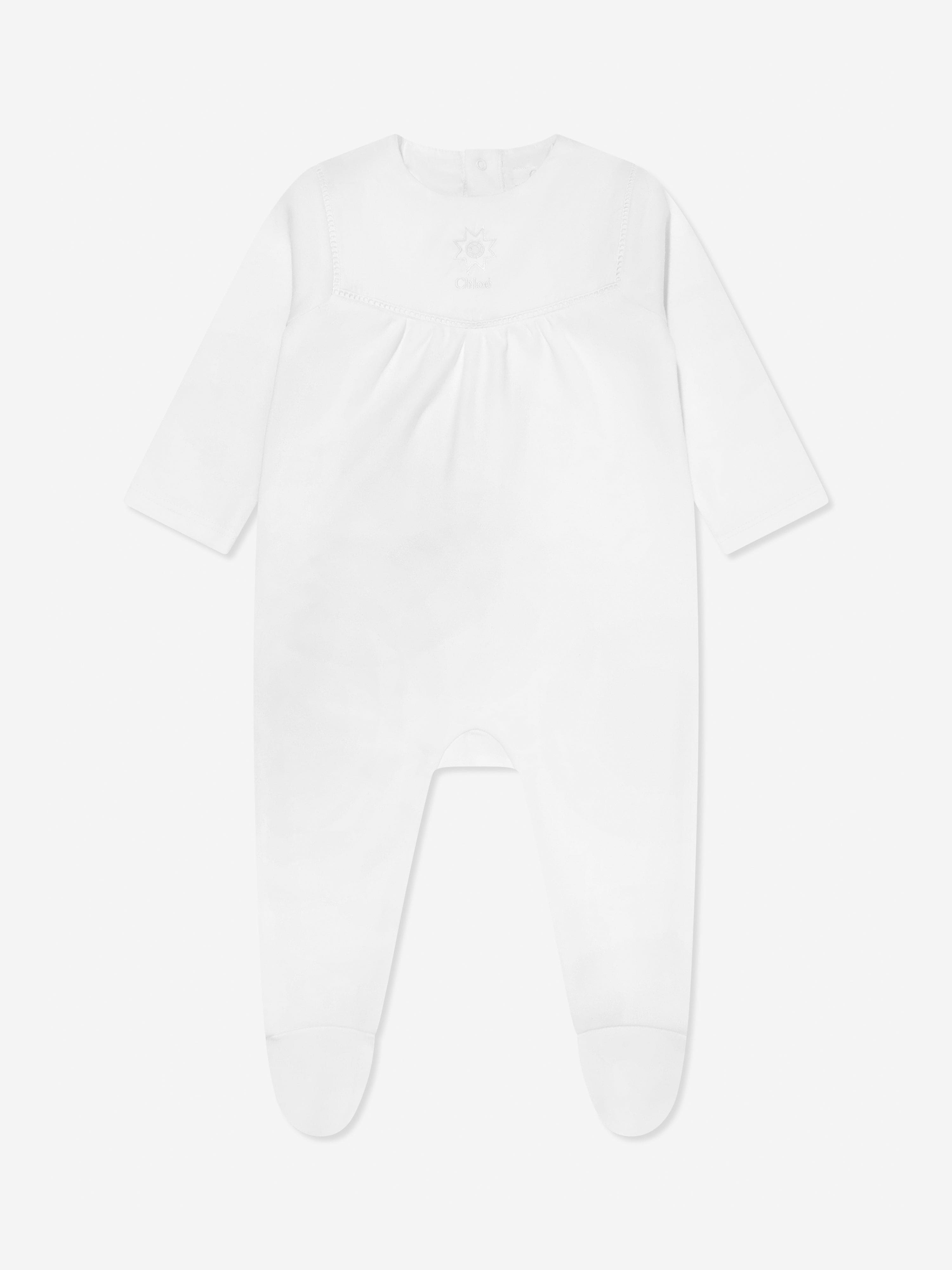 Chloé Baby Girls Babygrow Gift Set in Ivory