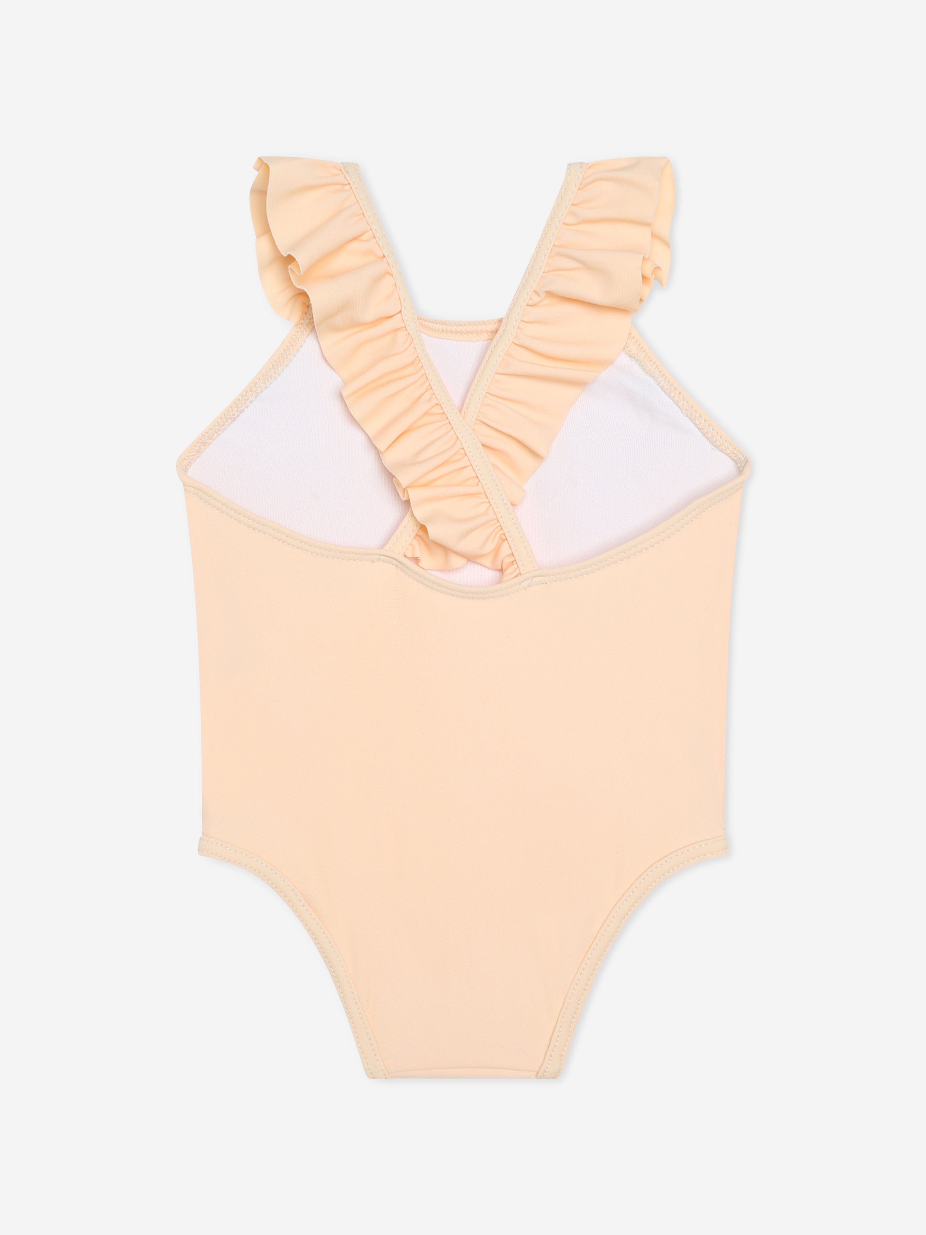 Chloé Baby Girls Logo Swimsuit in Pink