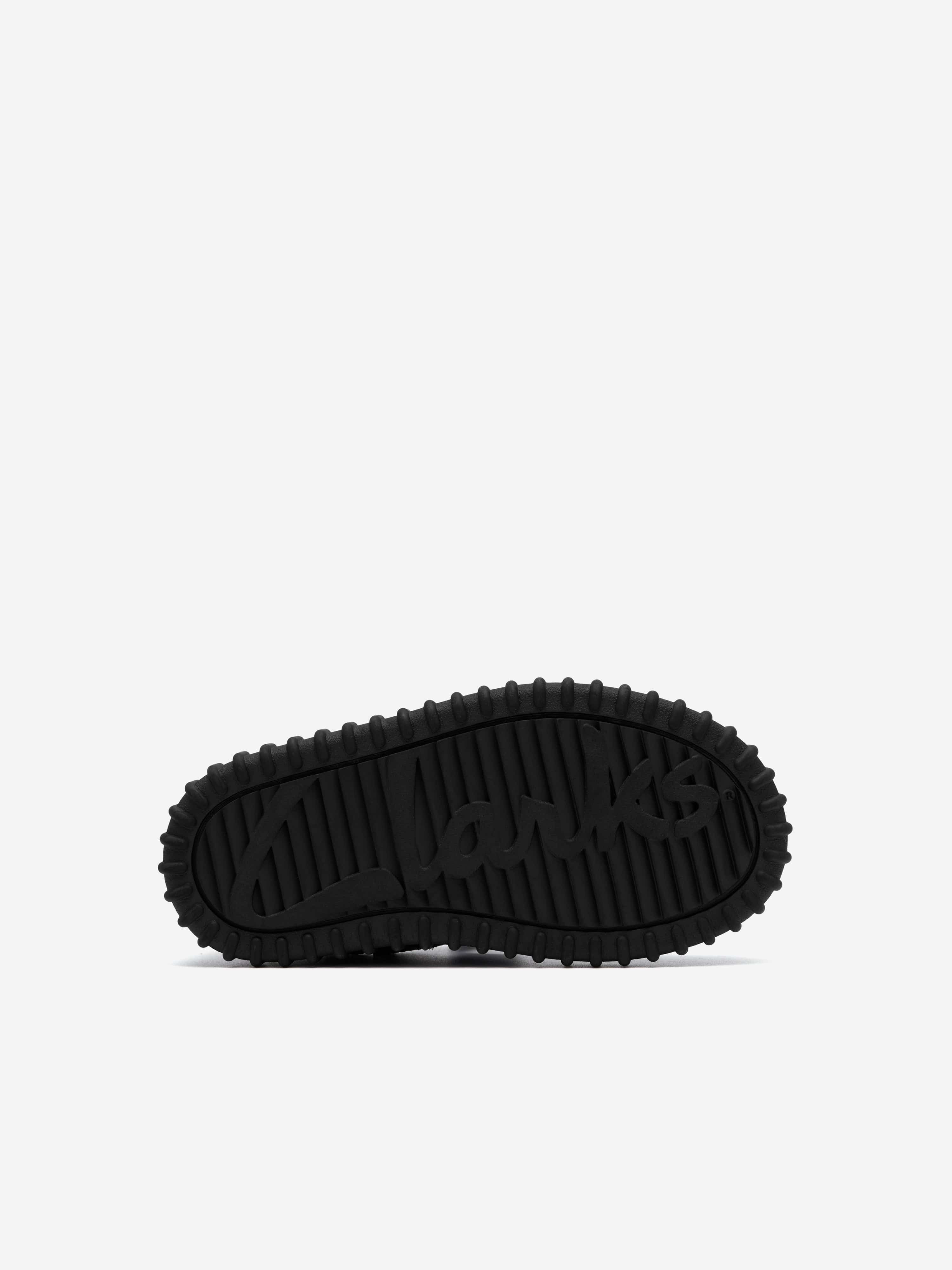 Clarks Girls Patent Leather Cove Bow Shoes in Black (Standard Fit)