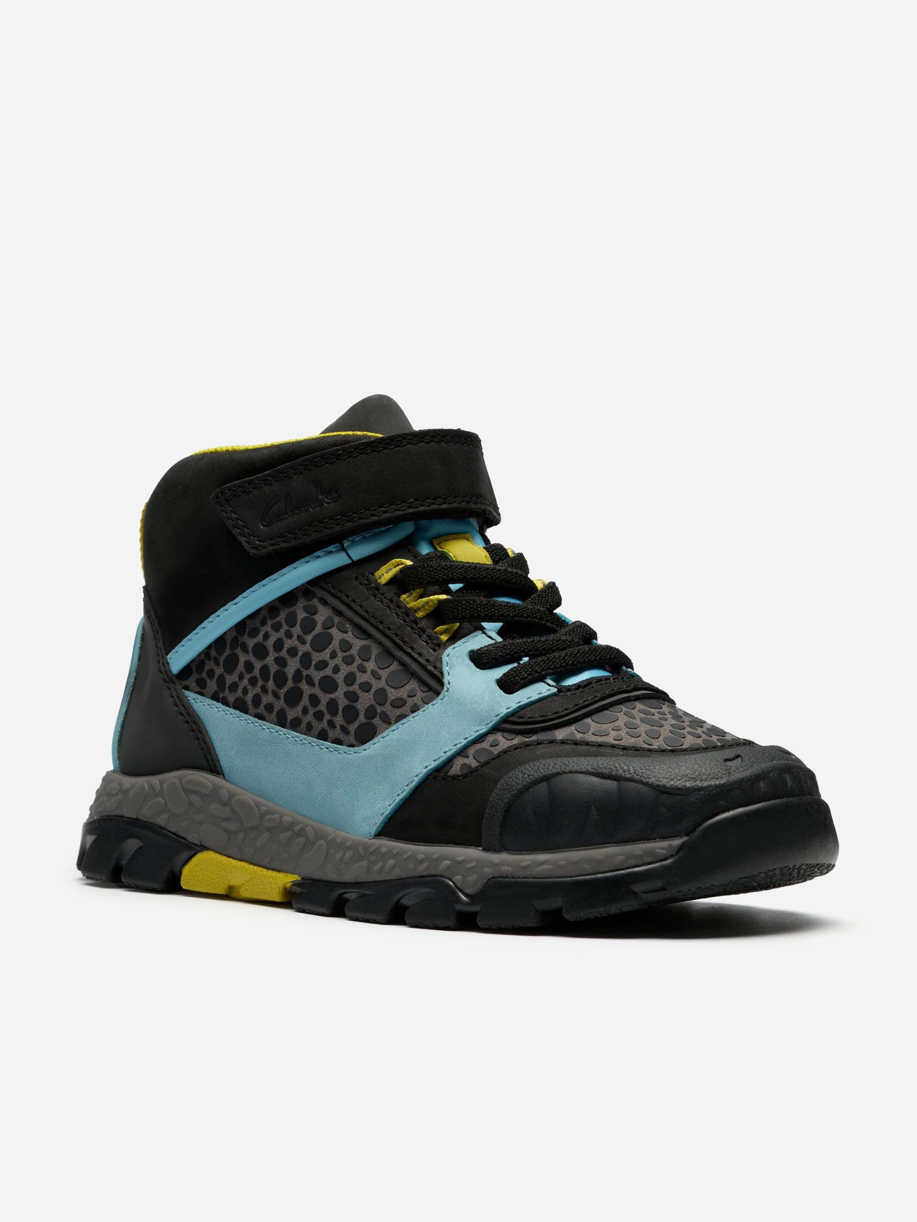 Clarks Boys Steggy2 Trainers in Grey (Wide Fit)