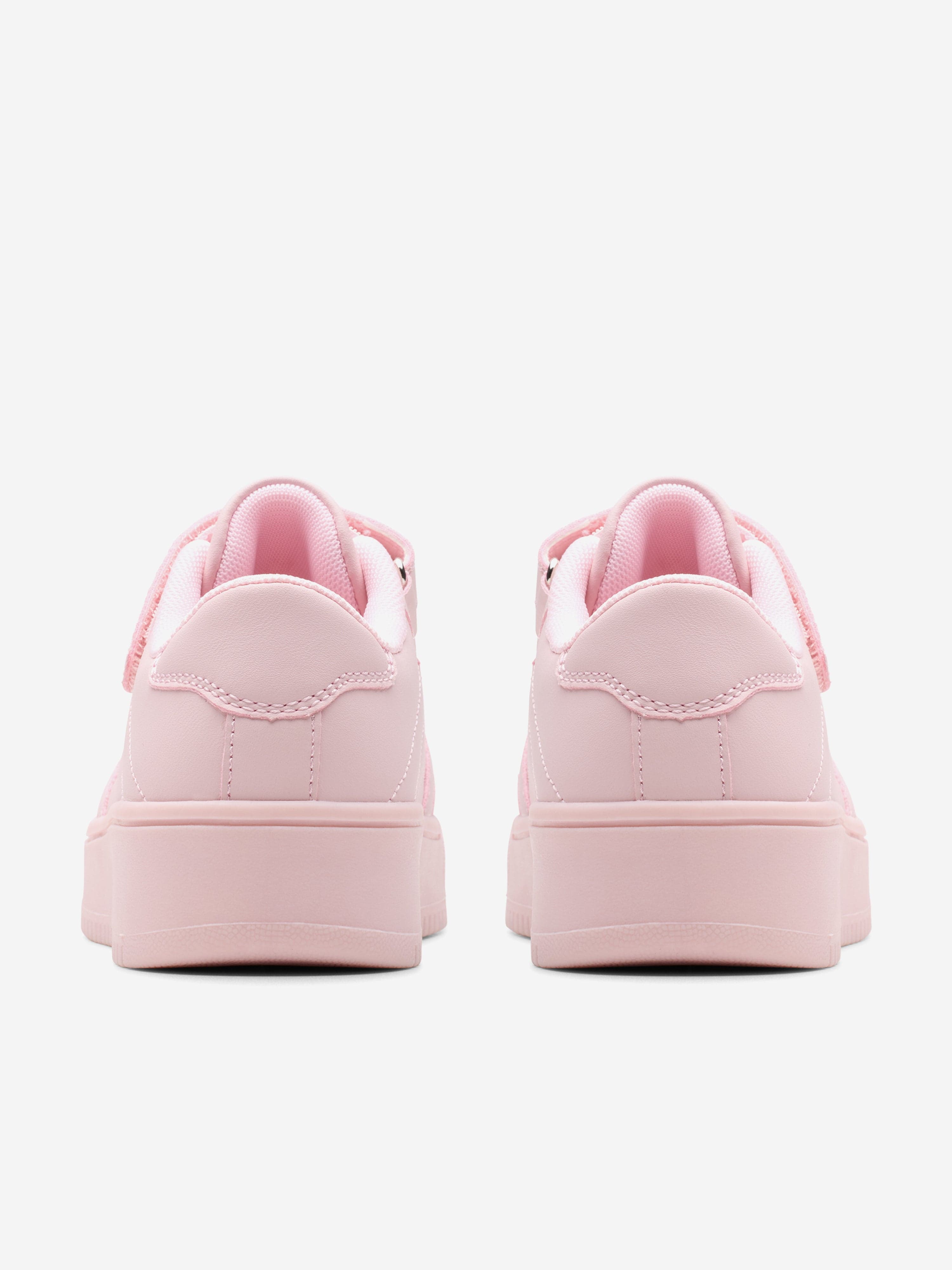 Clarks Girls Barley Step Trainers in Pink (Wide Fit)