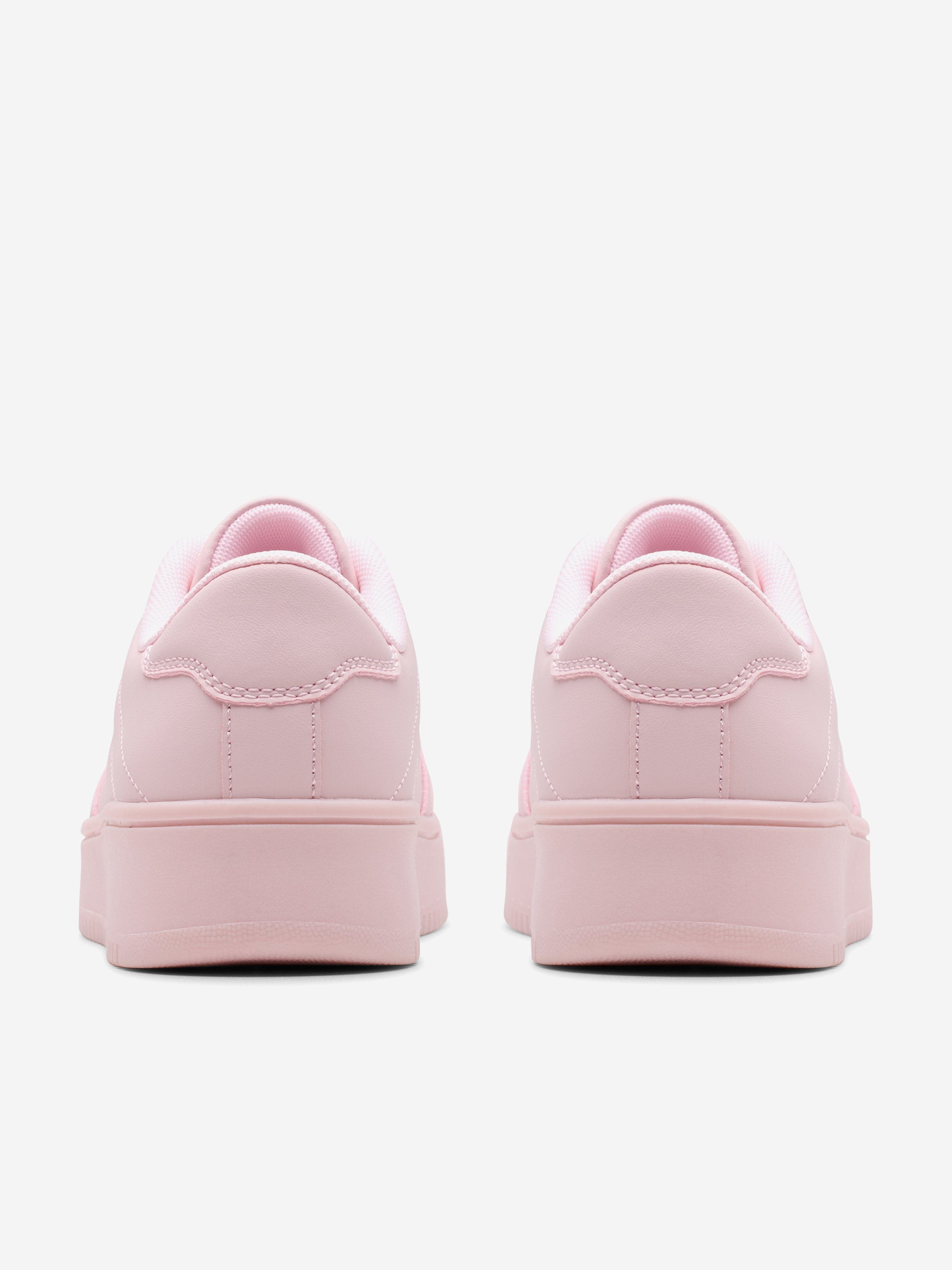 Clarks Girls Barley Step Trainers in Pink (Wide Fit)
