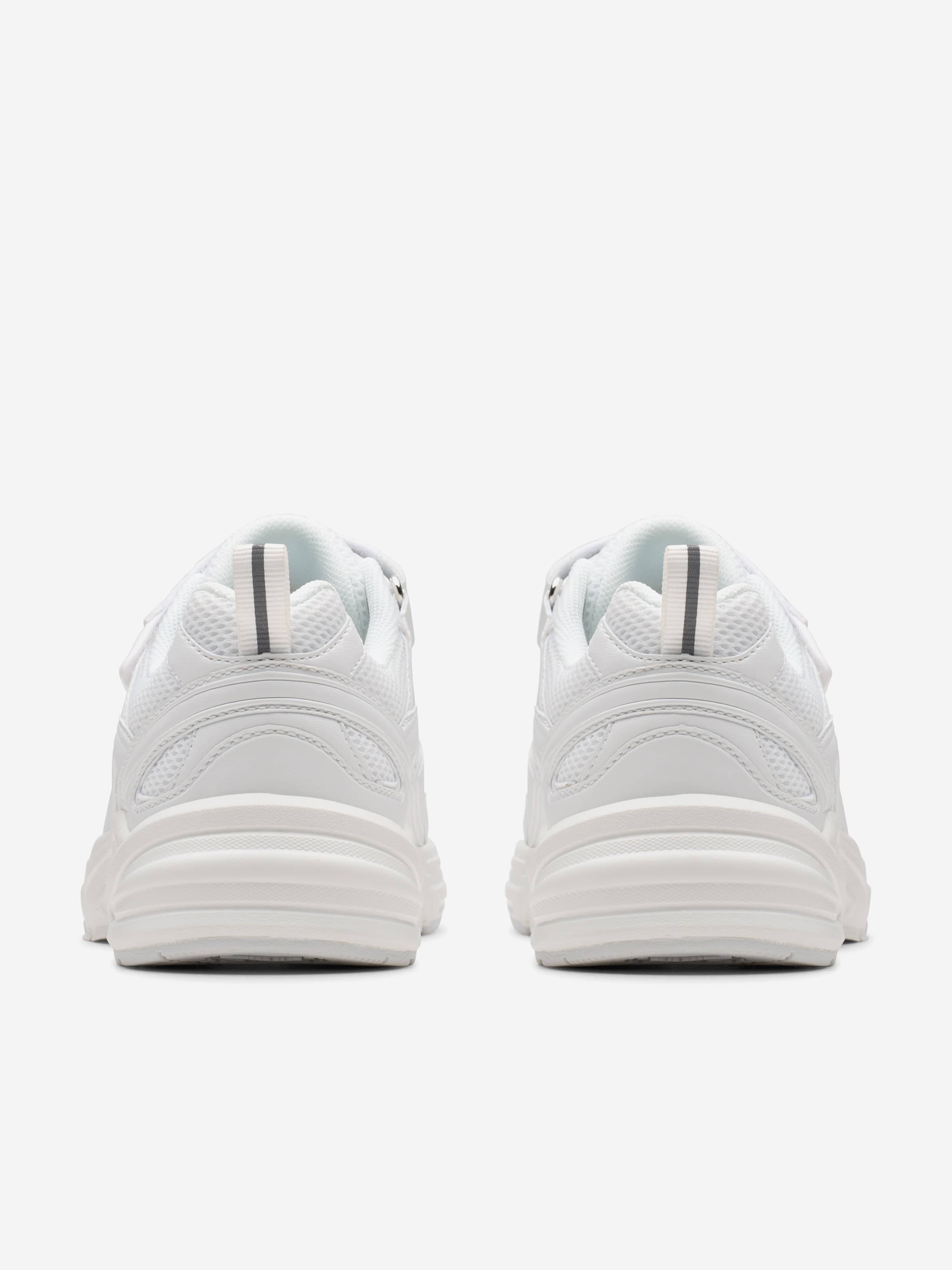 Clarks Kids Crafton Move Trainers in White (Wide Fit)