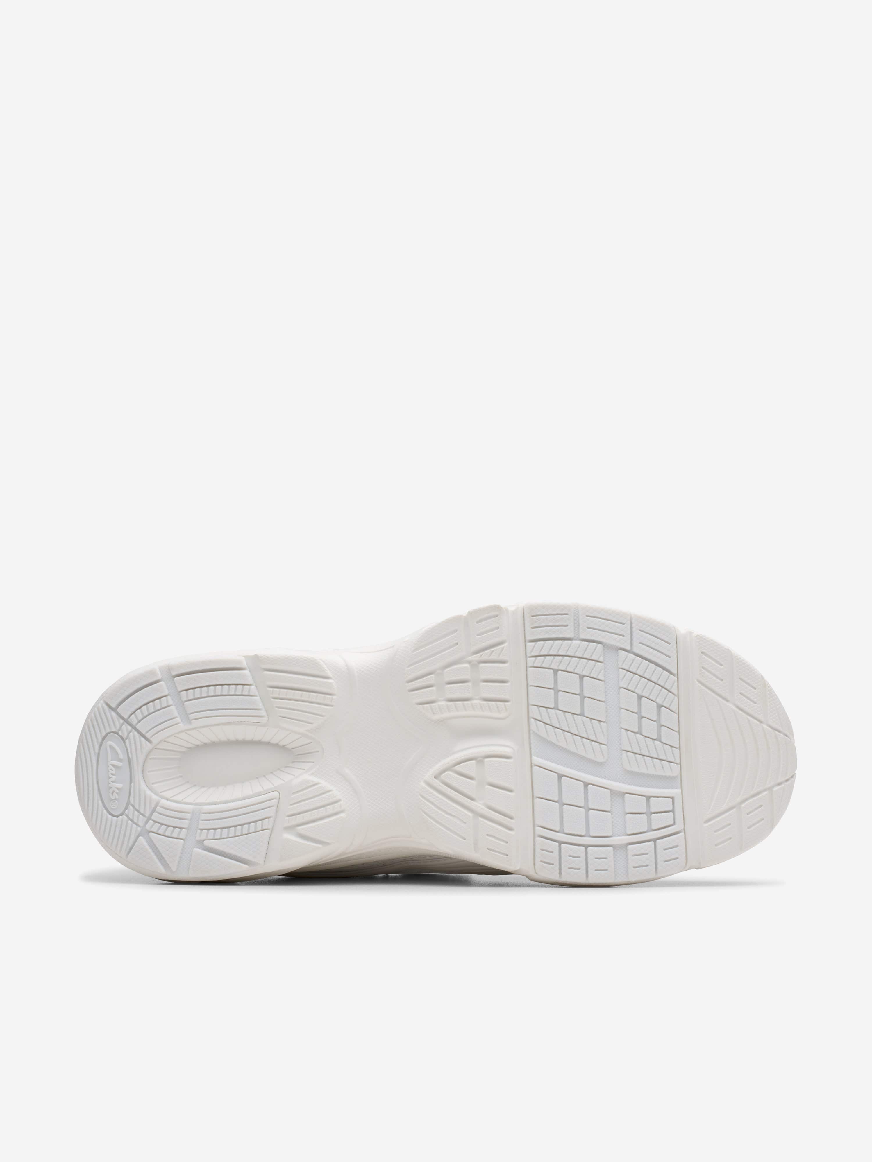 Clarks Kids Crafton Move Trainers in White (Wide Fit)
