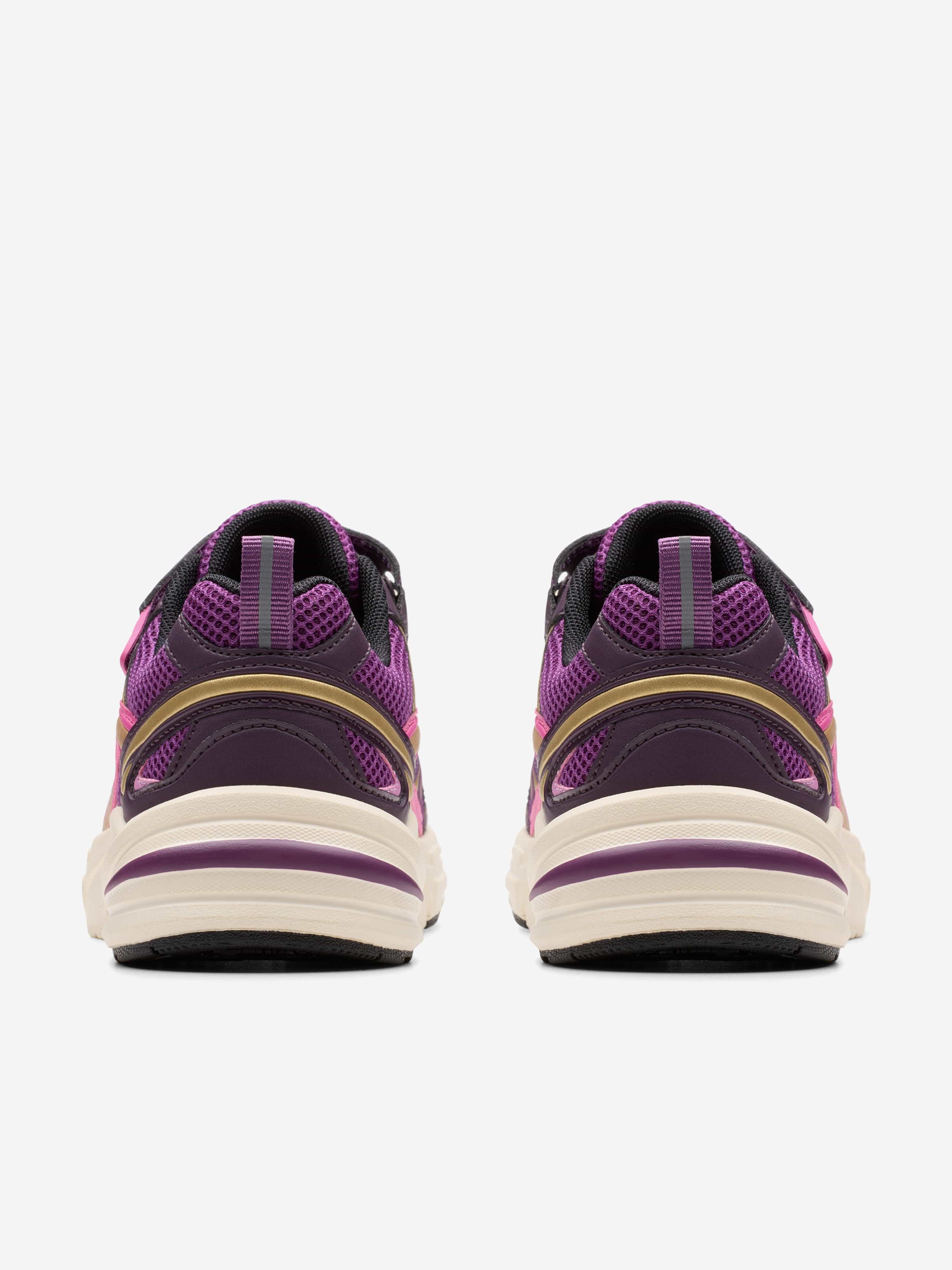 Clarks Girls Crafton Move Trainers in Purple (Wide Fit)