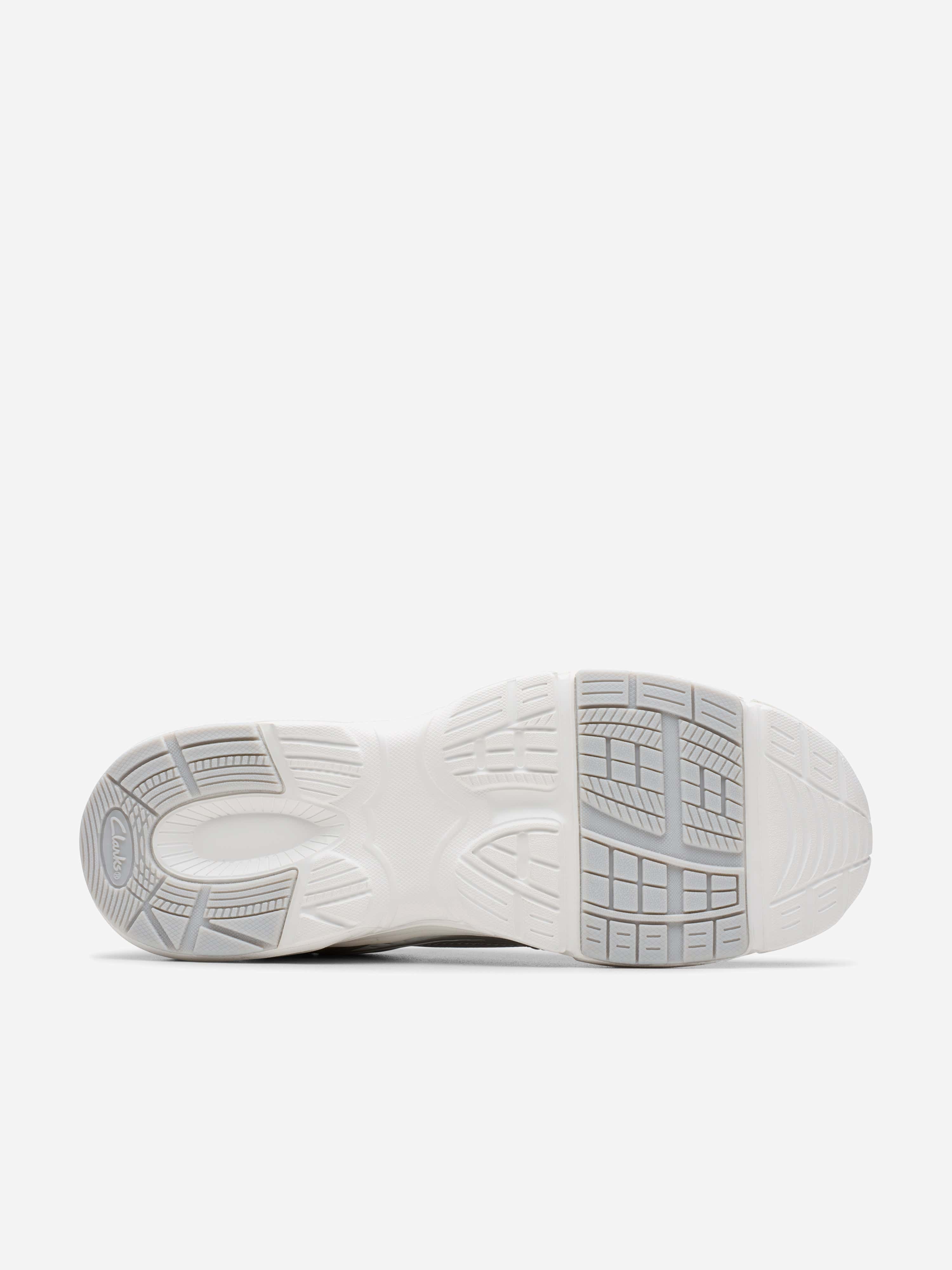 Clarks Girls Crafton Move Trainers in Silver (Wide Fit)