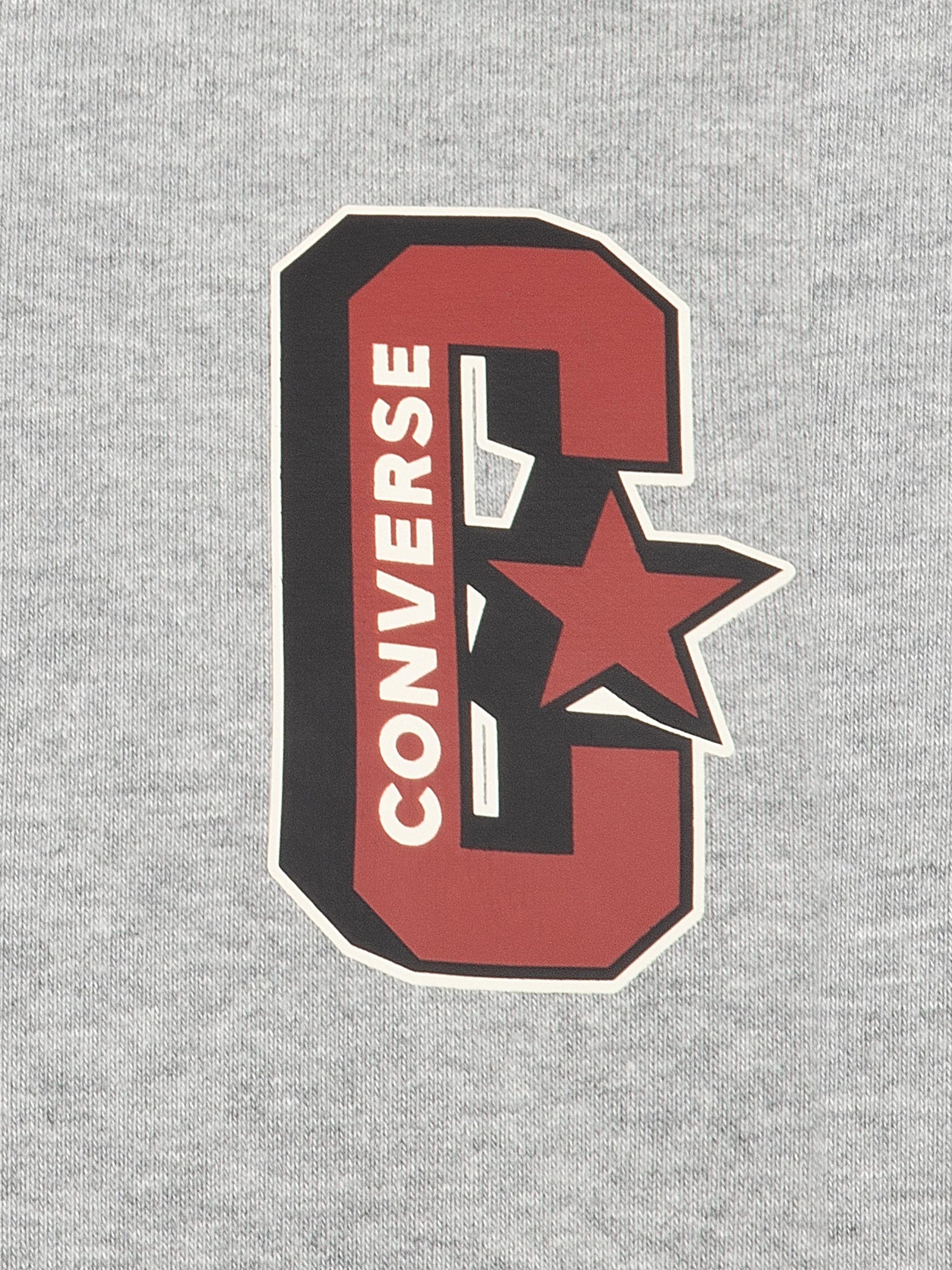 Converse Boys Retro Varsity Hoodie in Grey