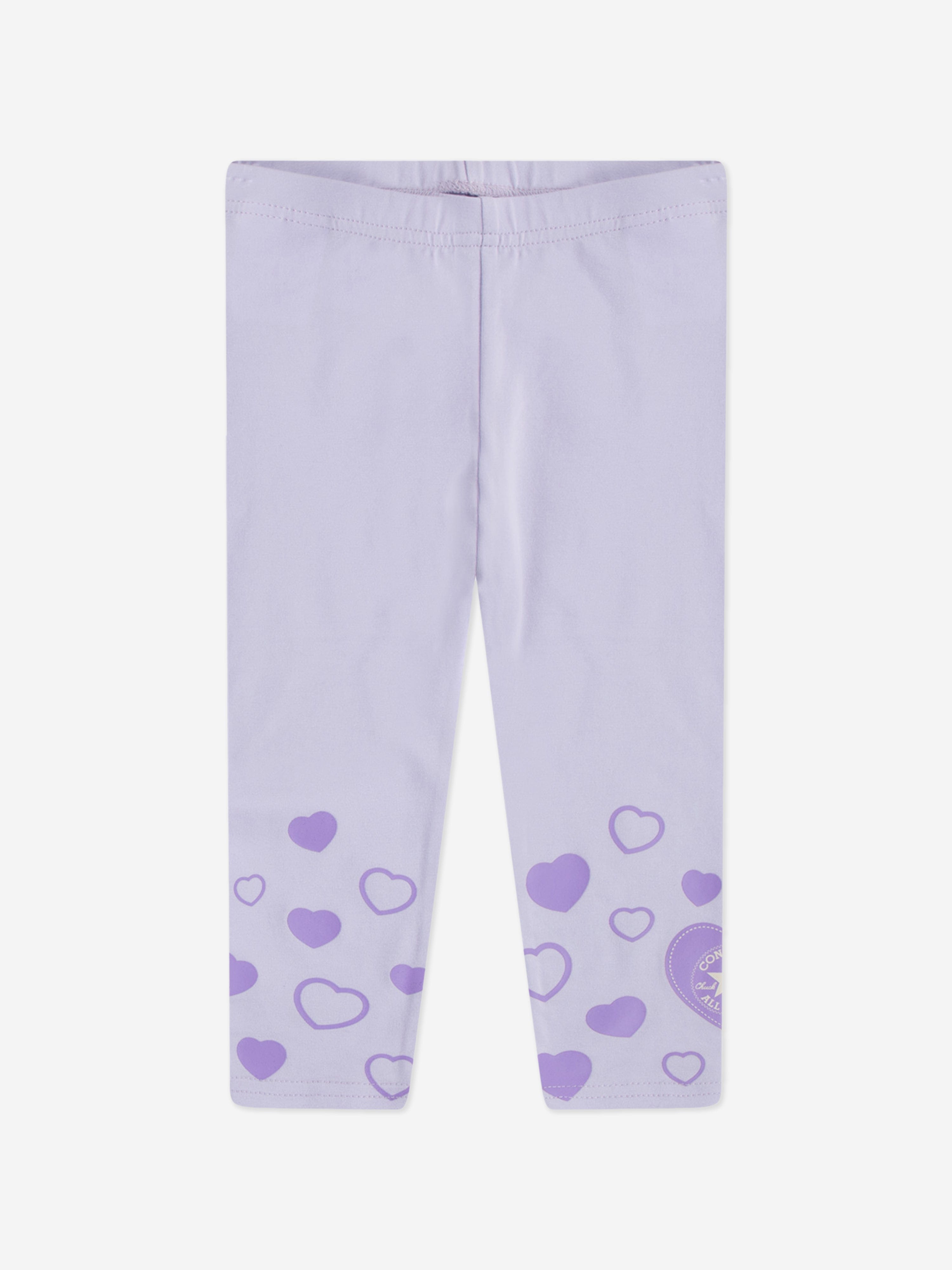 Converse Girls Hoodie and Heart Leggings Set in Grey
