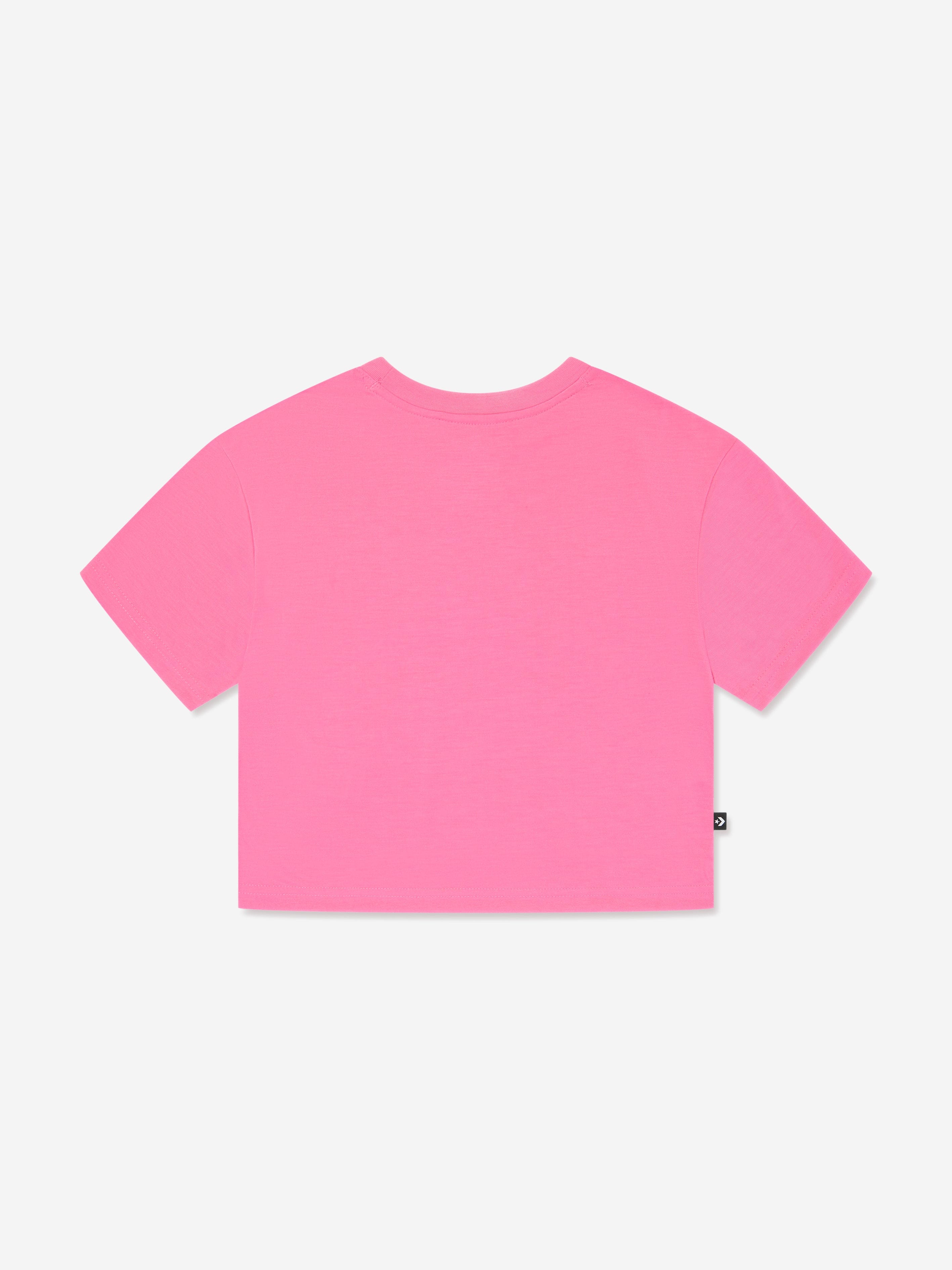 Converse Girls Chuck Patch Boxy T-Shirt in Pink