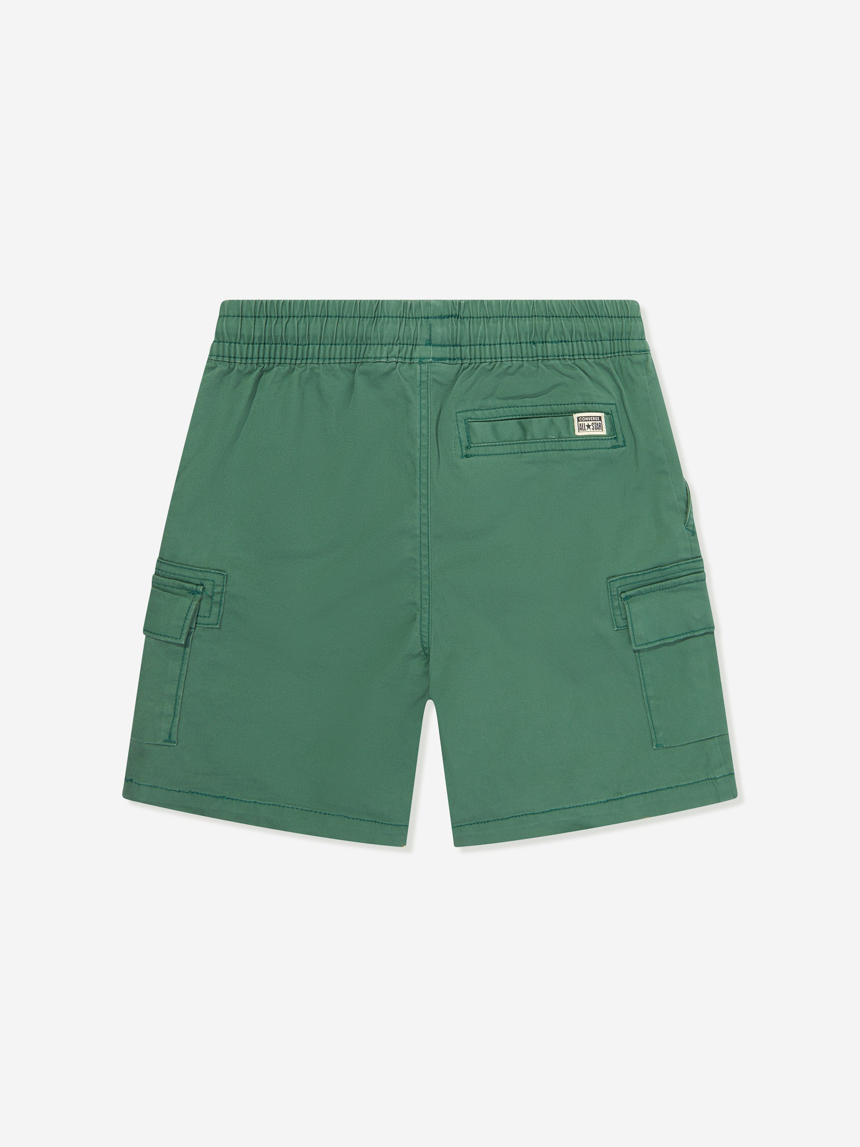 Converse Boys Lifestyle Woven Cargo Shorts in Green