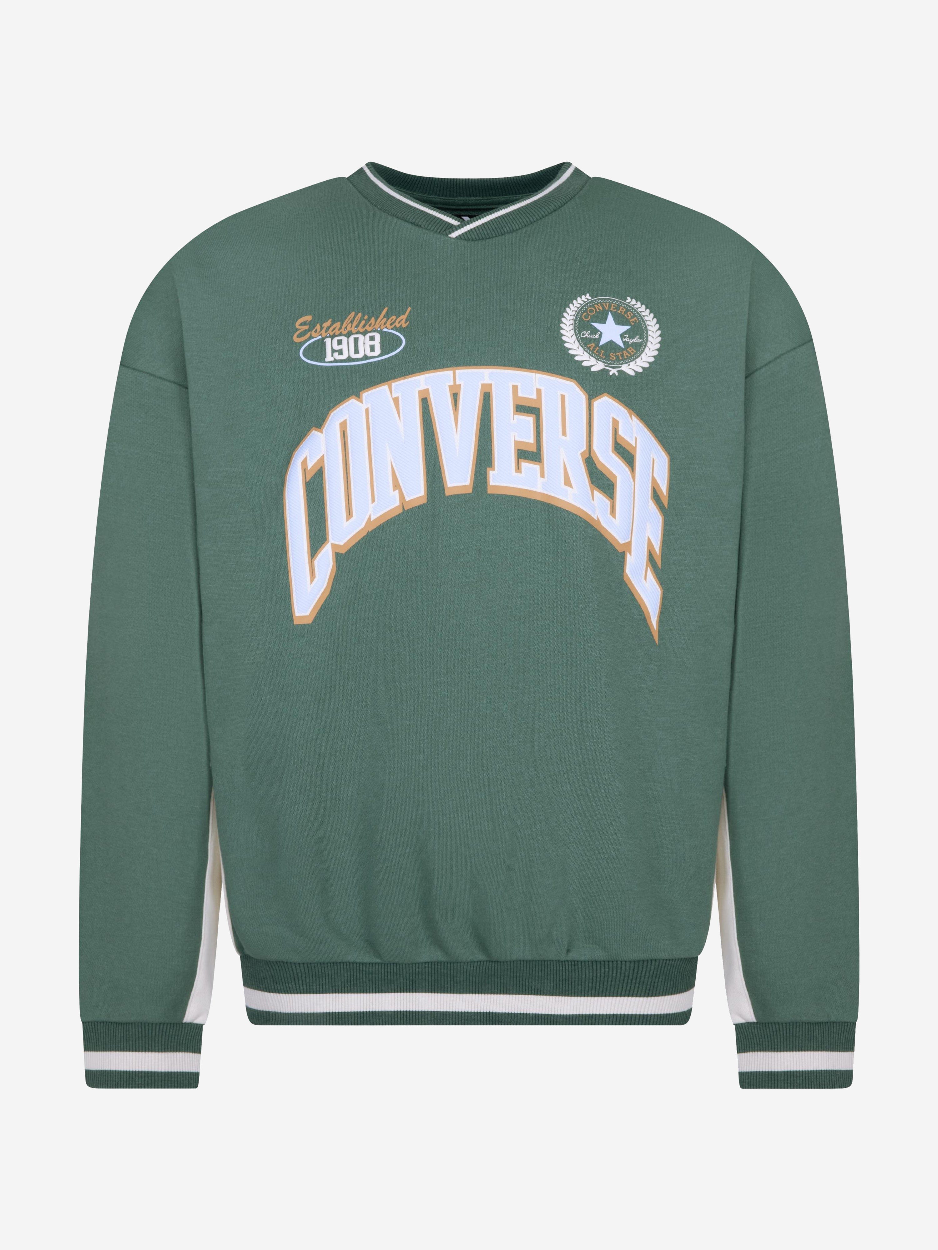 Converse Boys Retro Crewneck Sweatshirt in Green