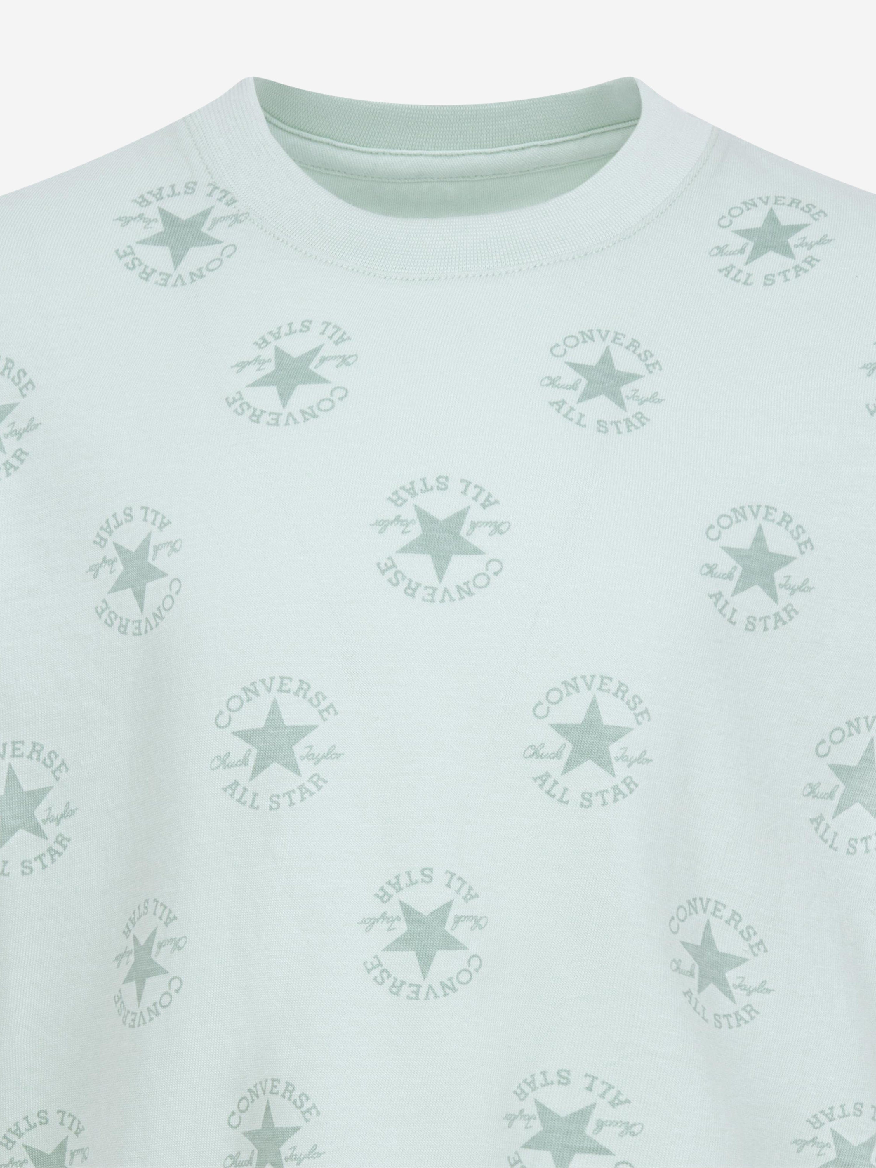 Converse Boys AOP T-Shirt And Short Set in Green